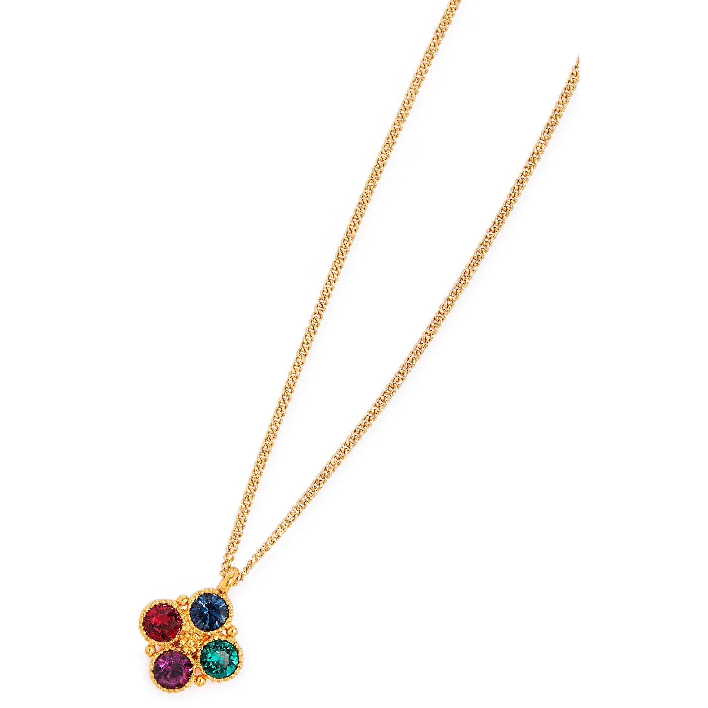 MULTICOLOURED - Kenneth Jay Lane - 4 MULTI CRYSTAL PENDANT - 2
