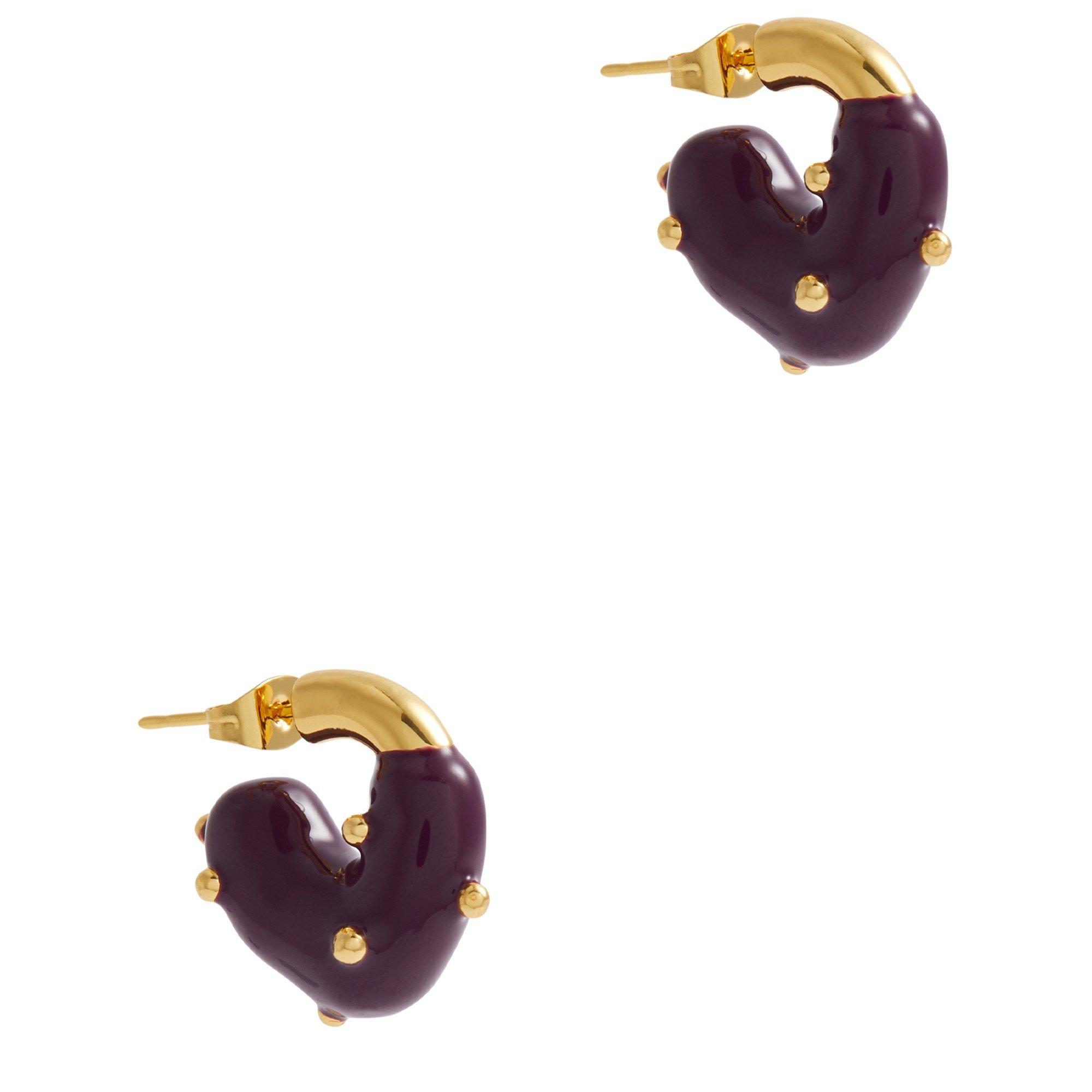 PURPLE AND OTHE - eliou - THEO RESIN DIP DOT HOOPS - 1