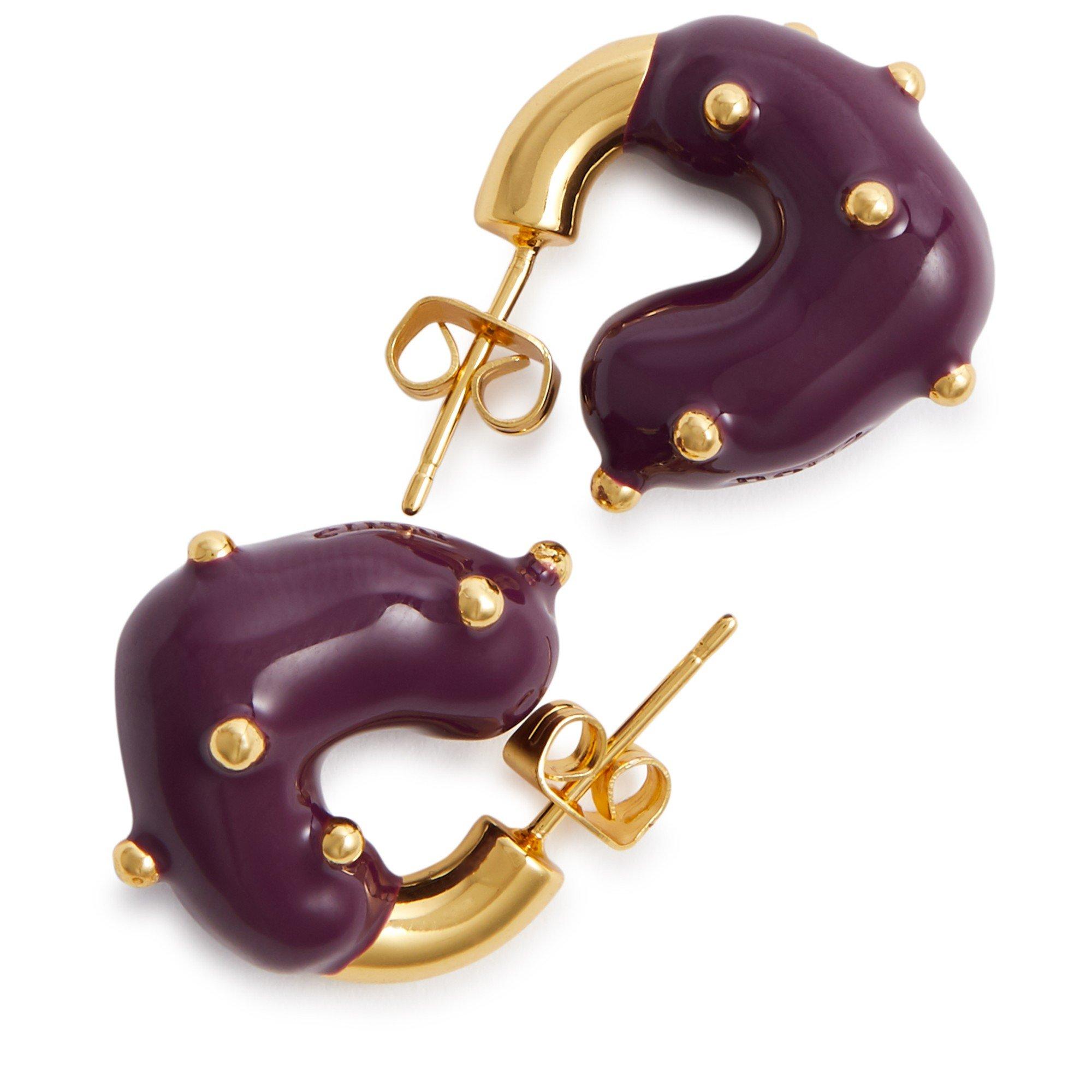 PURPLE AND OTHE - eliou - THEO RESIN DIP DOT HOOPS - 2