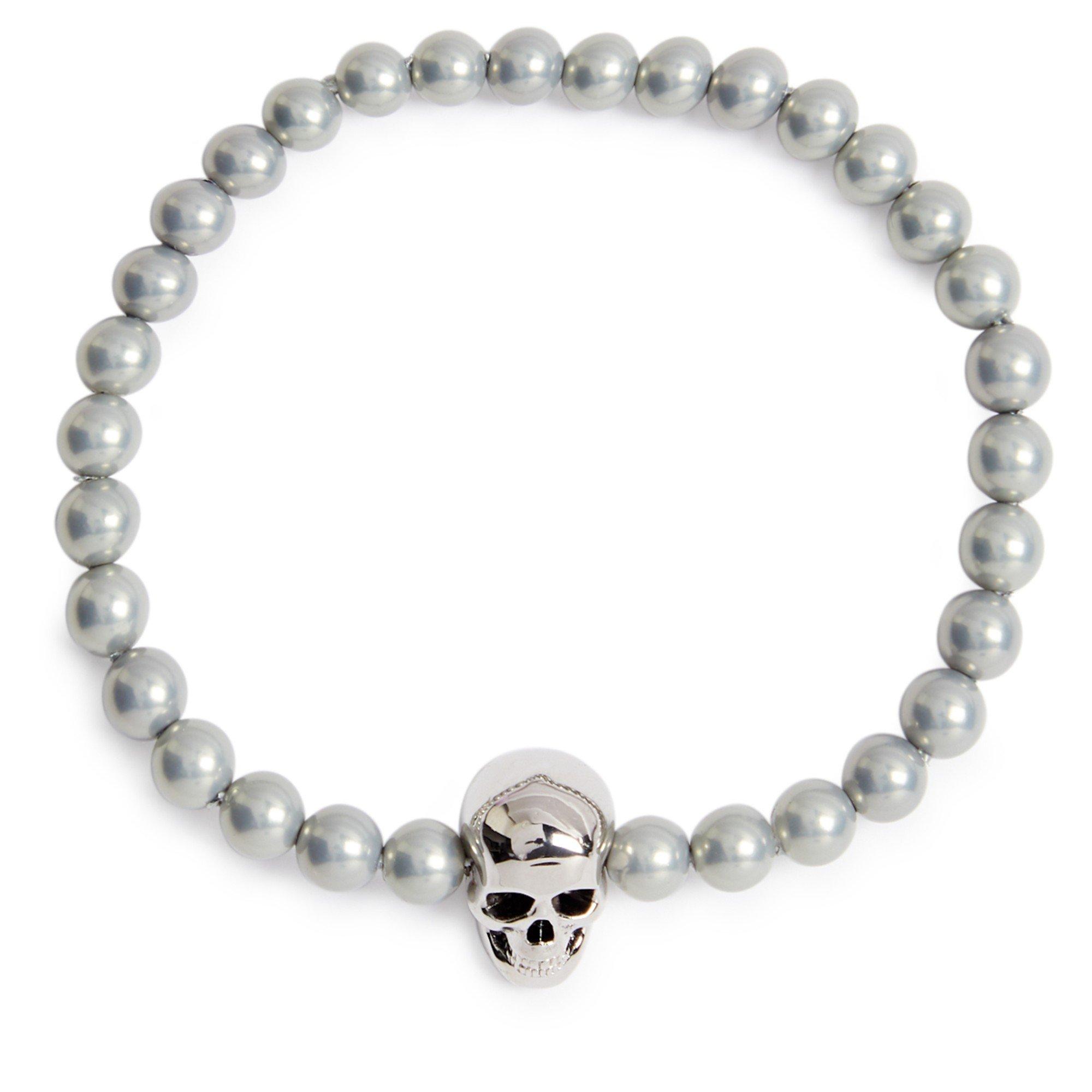 SILVER - Alexander McQueen - AMQ PEARL SKULL BRACELET - 1