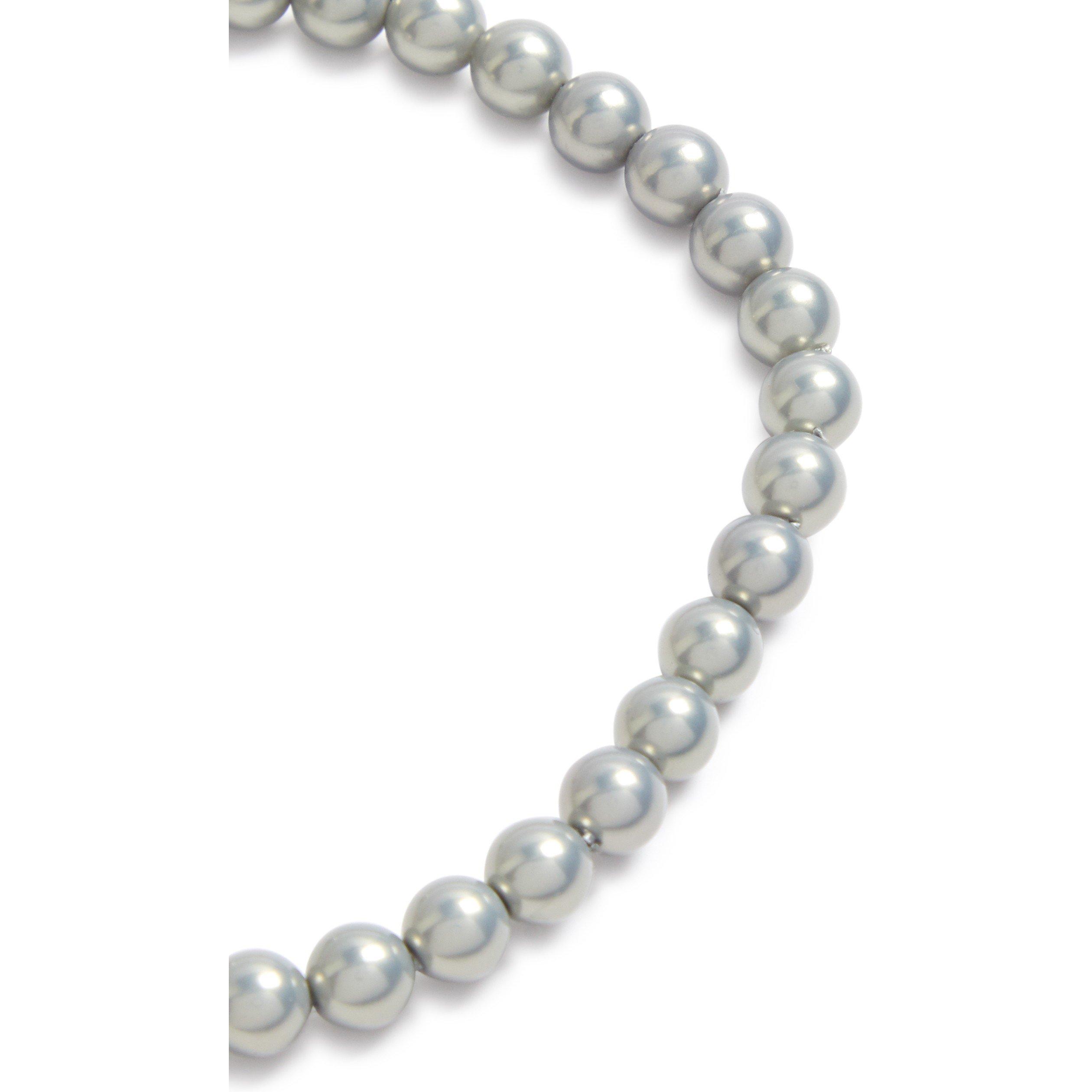 SILVER - Alexander McQueen - AMQ PEARL SKULL BRACELET - 4