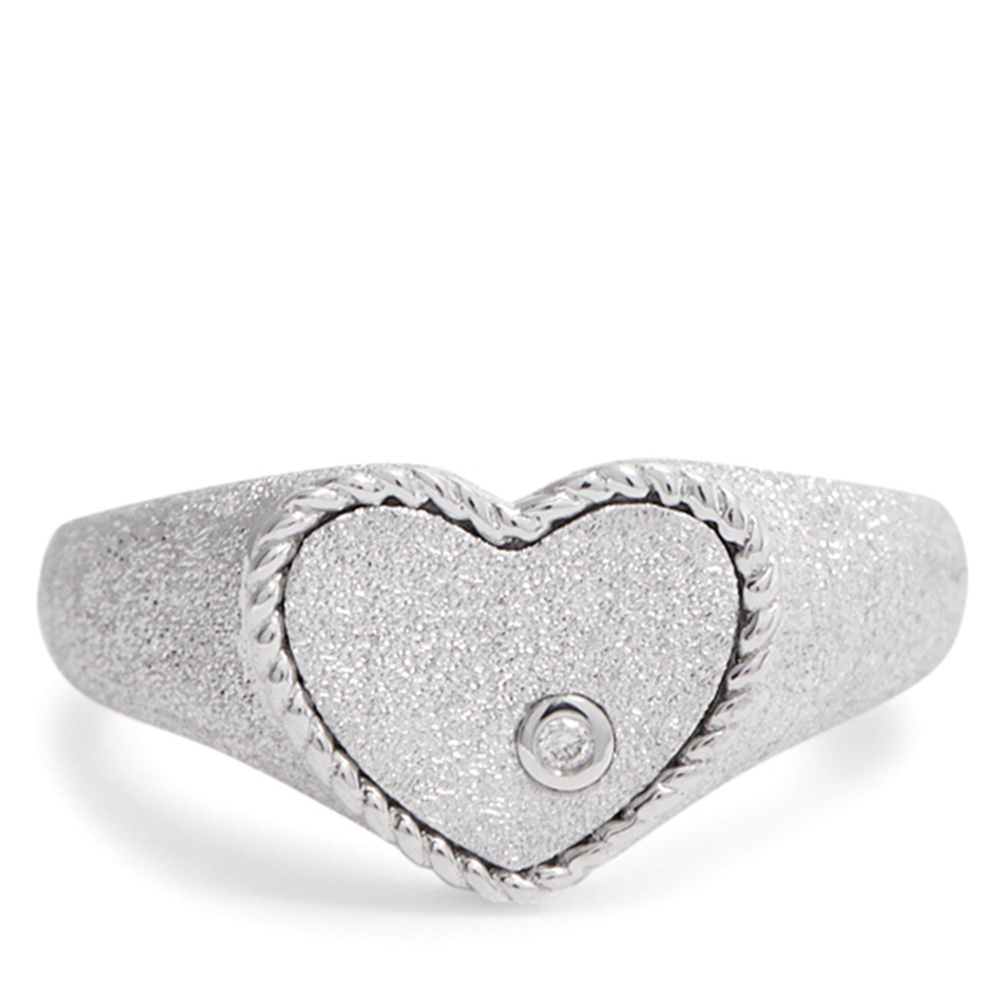 SILVER - Yvonne Leon - Baby Chevaliere heart pinky ri - 4