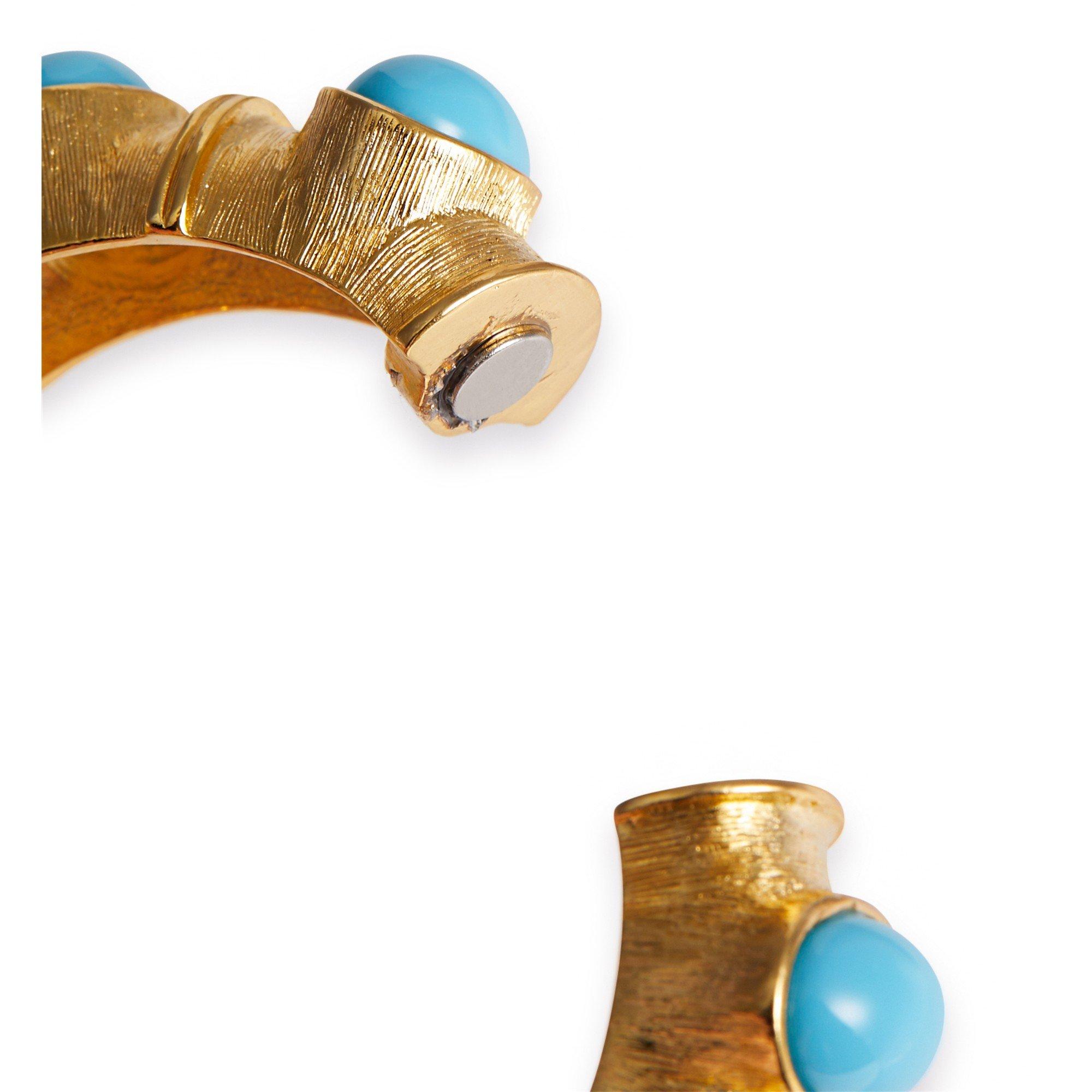 TURQUOISE - Kenneth Jay Lane - Gold turquoise bracelet - 4
