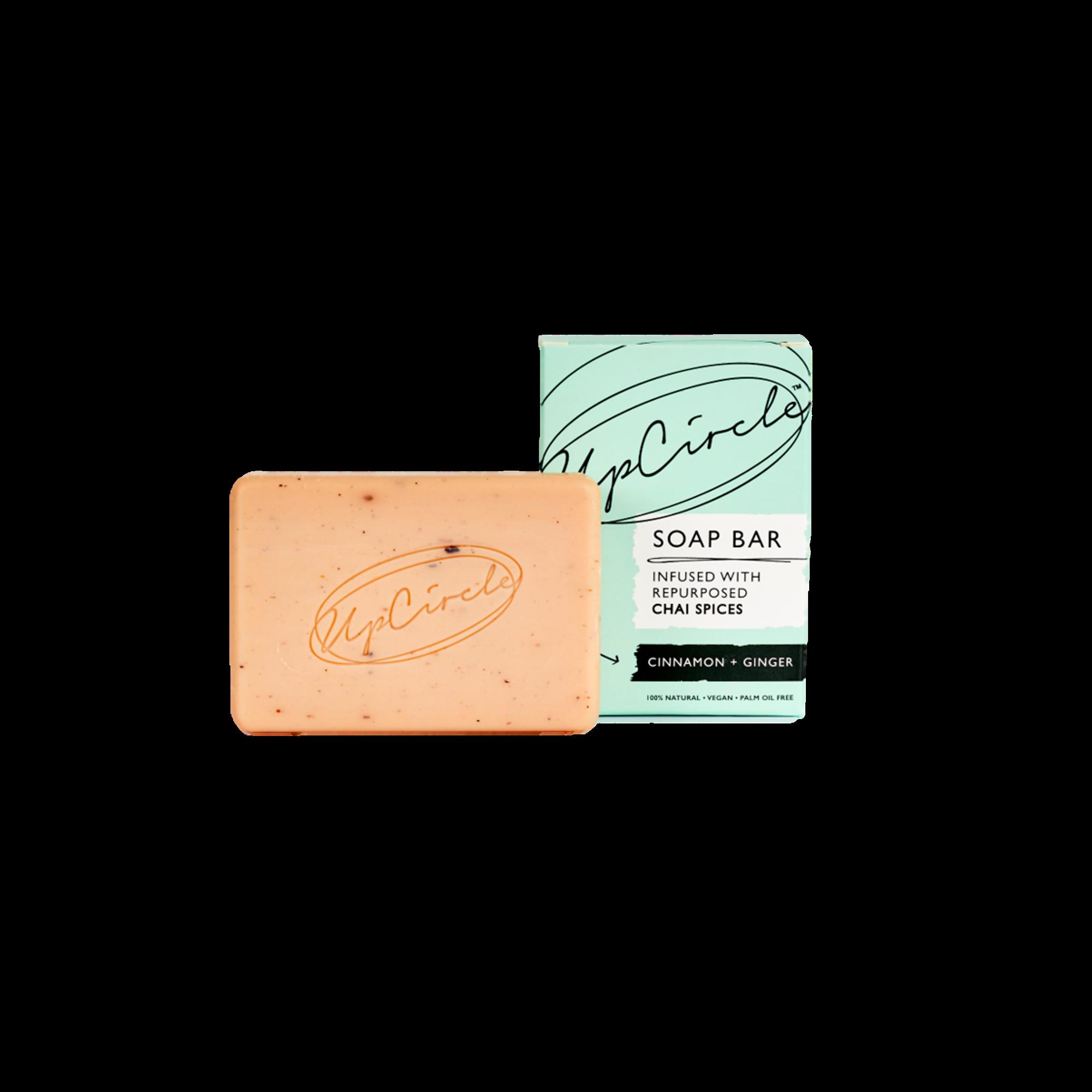 UpCircle Cinnamon + Ginger Chai Soap Bar 100g - Certified Organic Vegan Cleanser For Face And Body - French Pink Clay + Glycerin Reducing Redness + Irritation - Natural, Cruelty-Free + Palm Oil Free - Image 5