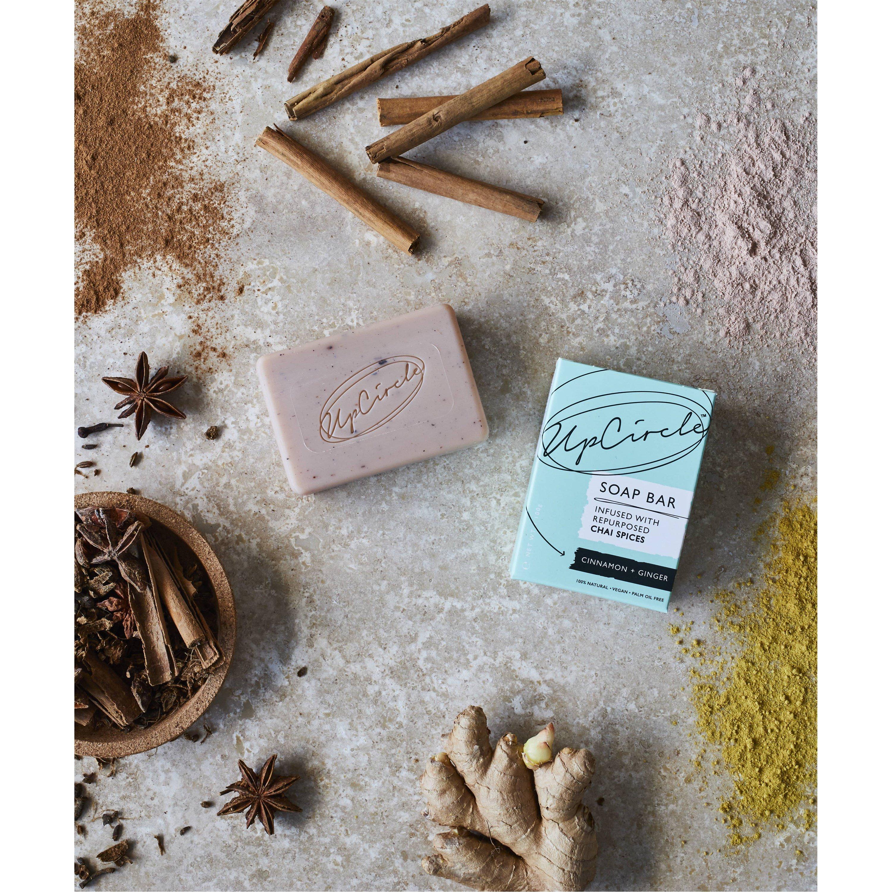 Cinnamon/Ginger - Upcircle Beauty - Fennel & Cardamom Chai Soap Bar 100g - 4