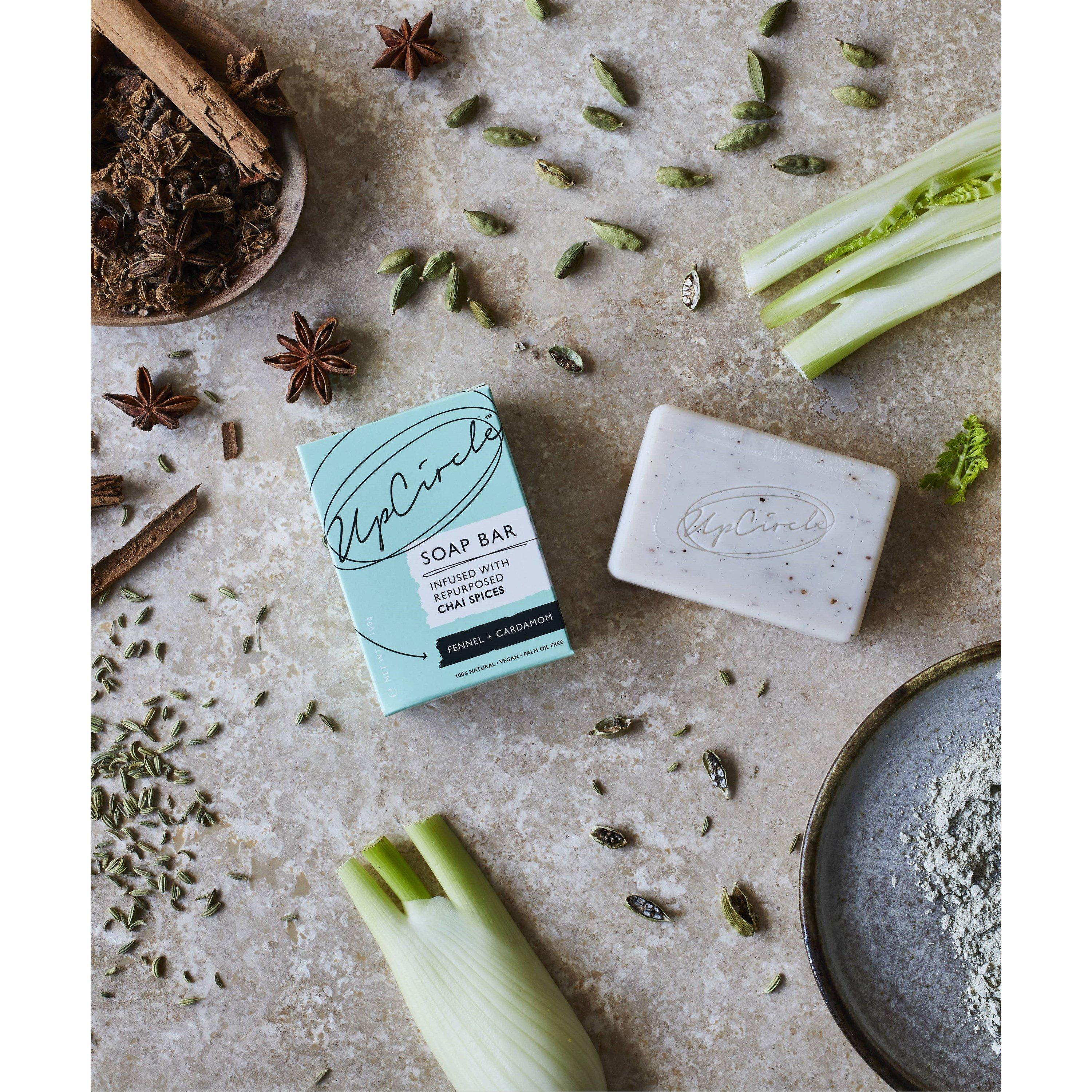 Fennel/Cardamom - Upcircle Beauty - Fennel & Cardamom Chai Soap Bar 100g - 3