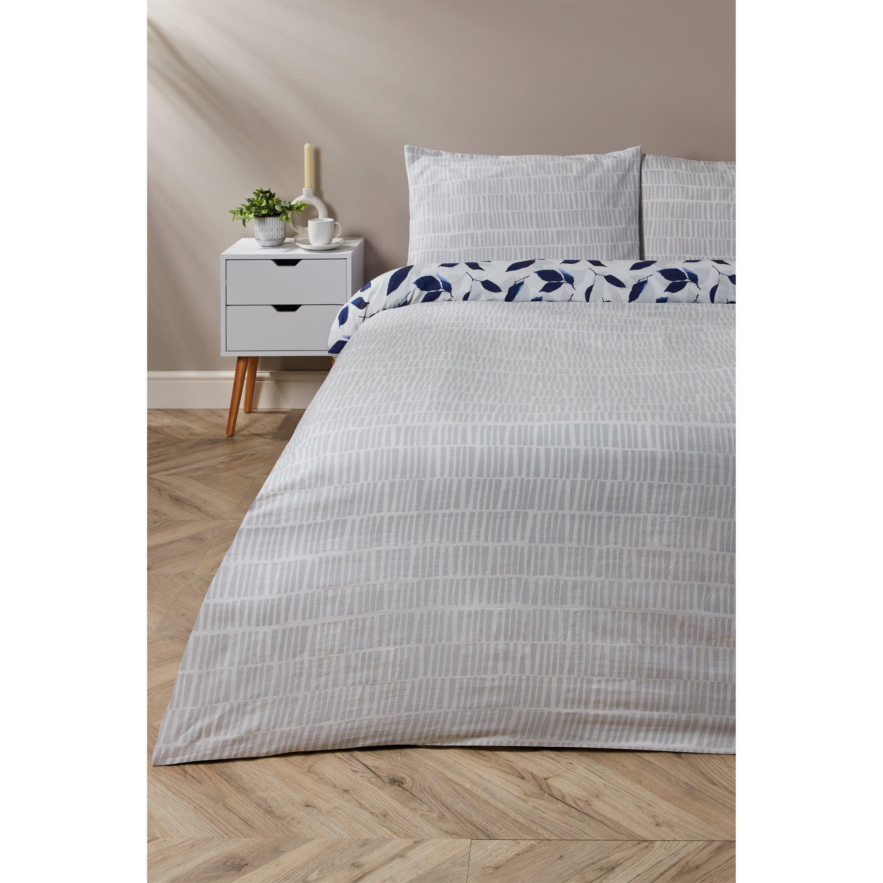 Blue - Homelife - Silhouette Indigo Duvet Set - 2