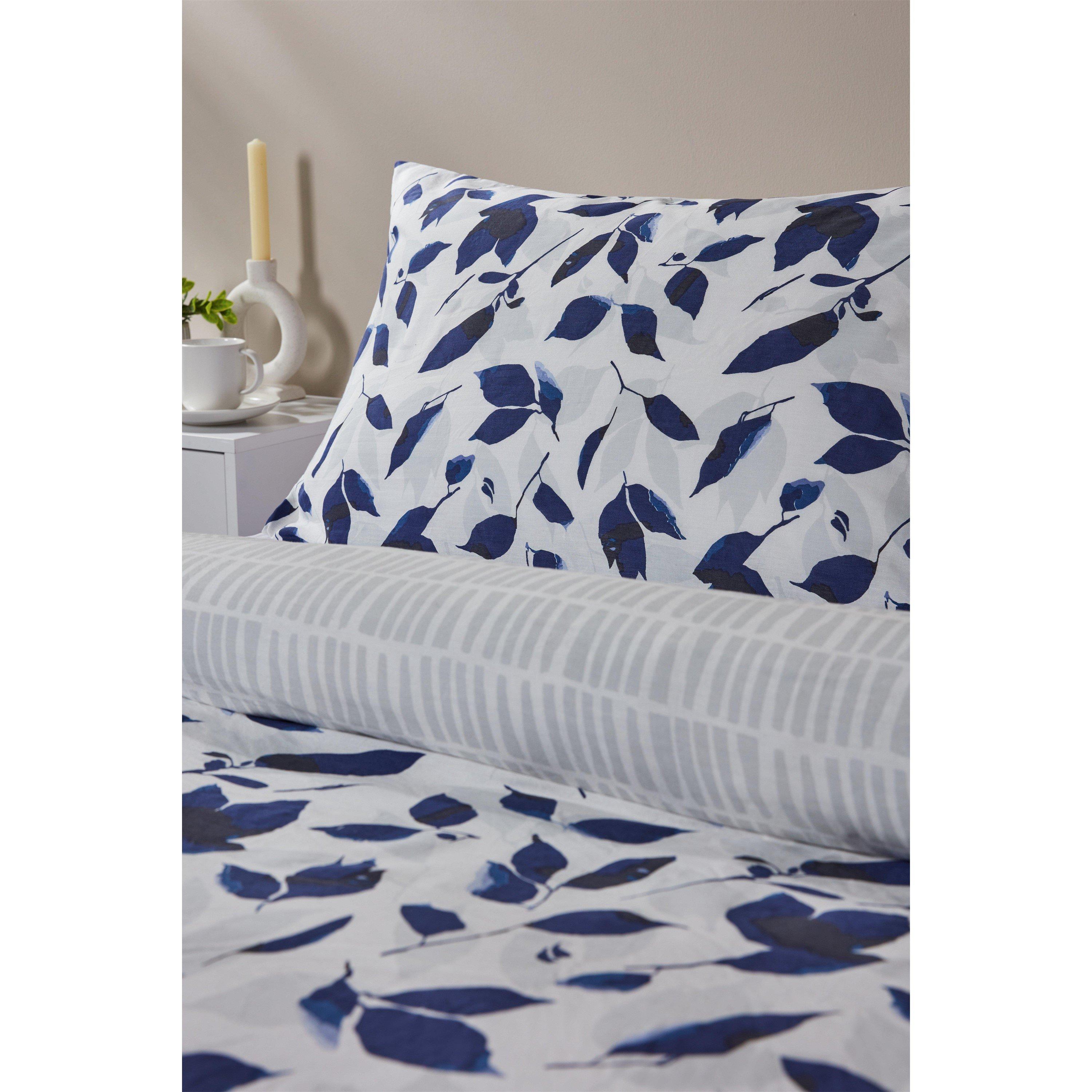 Blue - Homelife - Silhouette Indigo Duvet Set - 3