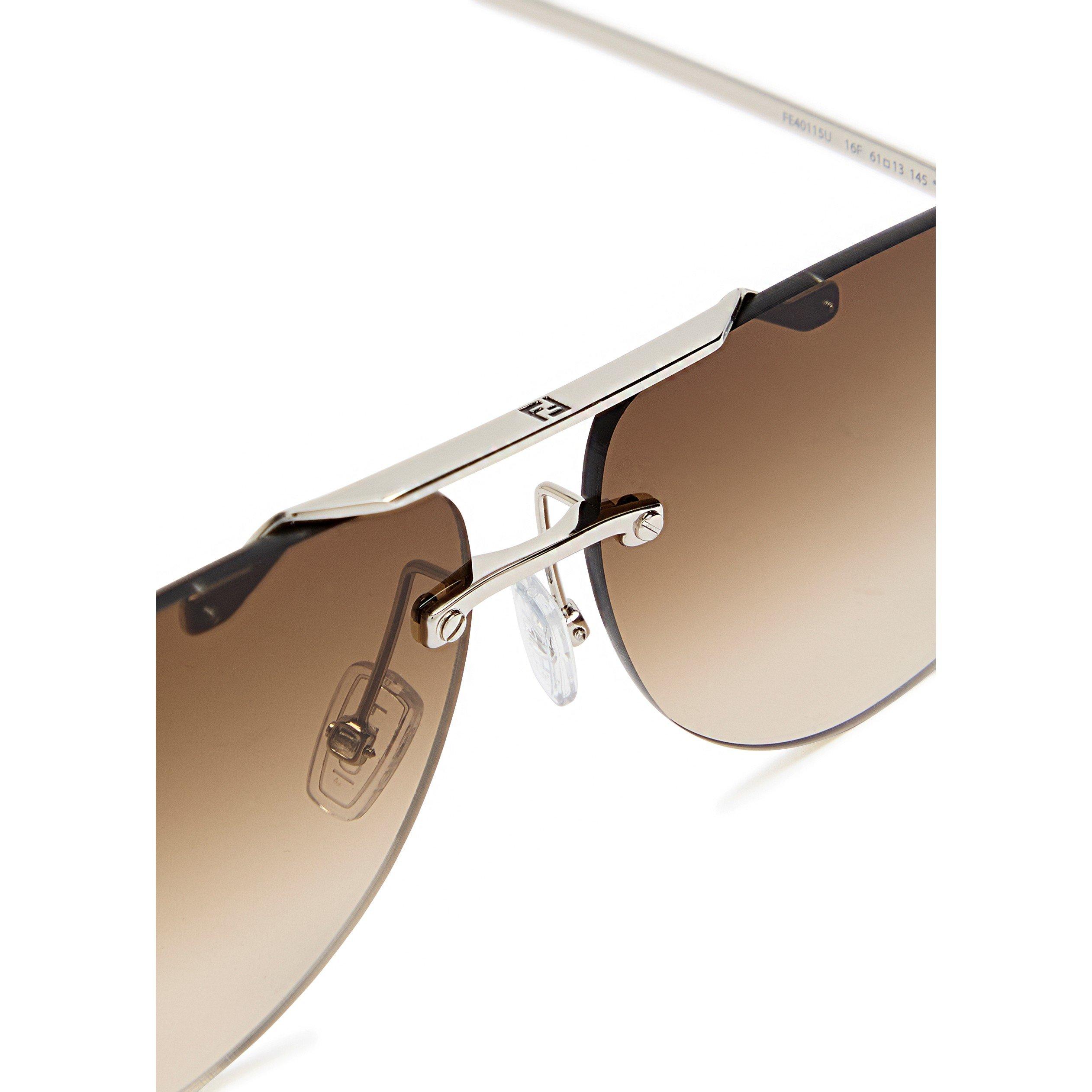 GOLD AND OTHER - Fendi - FENDI F AVIATOR METAL SG - 3