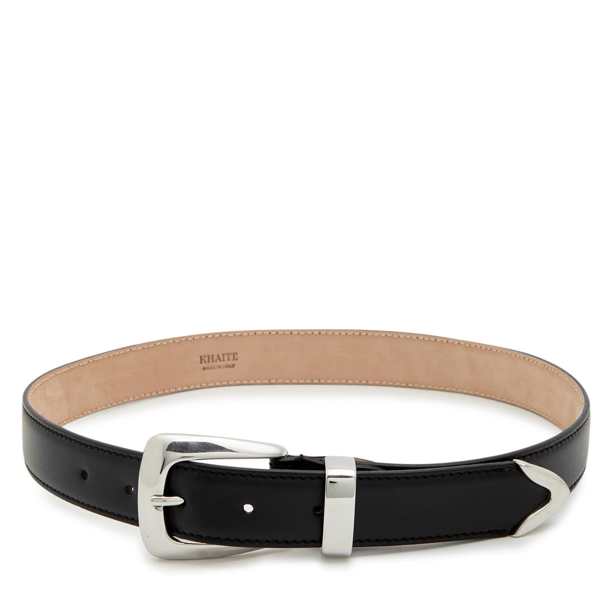 BLACK - Khaite - BENNY BELT SILVER BUCKLE - 1