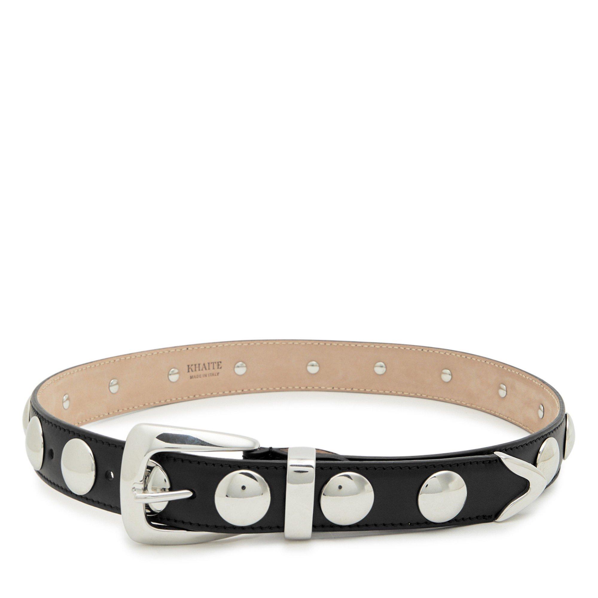BLACK - Khaite - BENNY BELT SILVER STUDS - 1