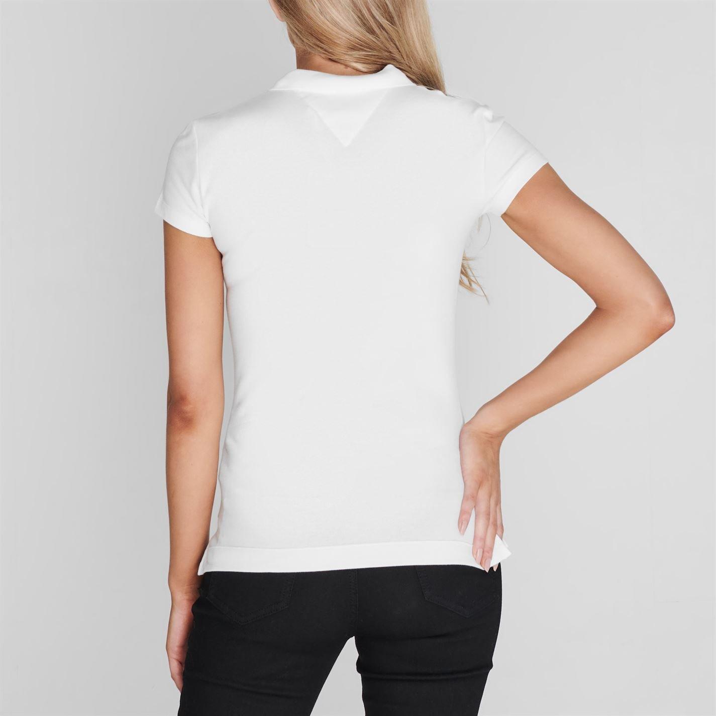 CLASSIC WHT 100 - Tommy Hilfiger - Heritage Short Sleeve Slim Fit Polo Shirt Ladies - 4