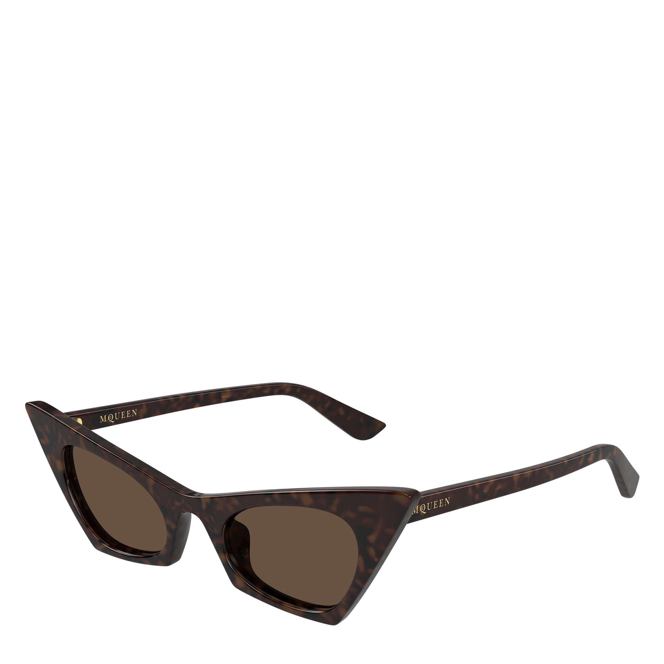 BROWN HAVANA - Alexander McQueen - AMQ F CATEYE ACETATE SG