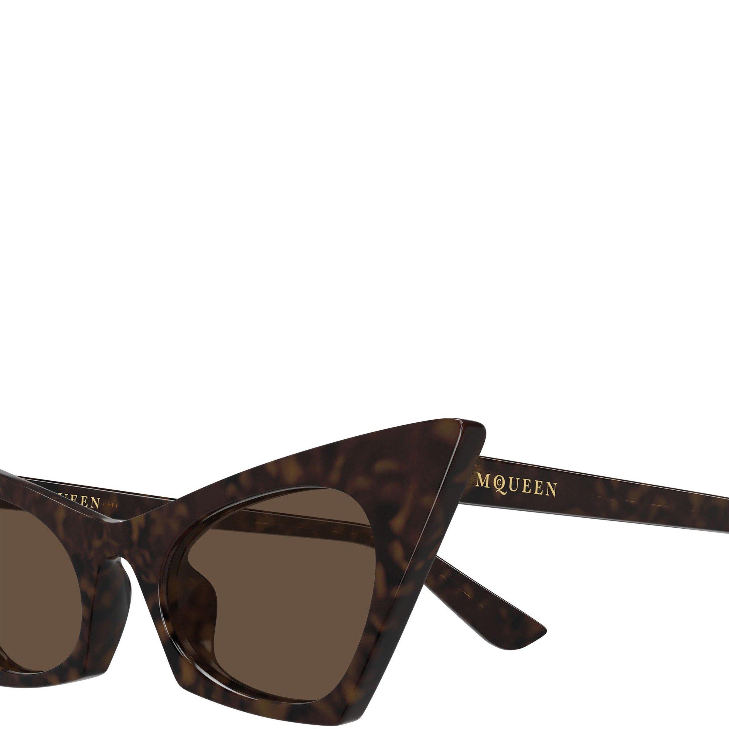 BROWN HAVANA - Alexander McQueen - Women's Acetate Cat Eye Sunglasses - 3