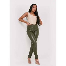 Missy Empire Vegan Leather PU Skinny Trousers