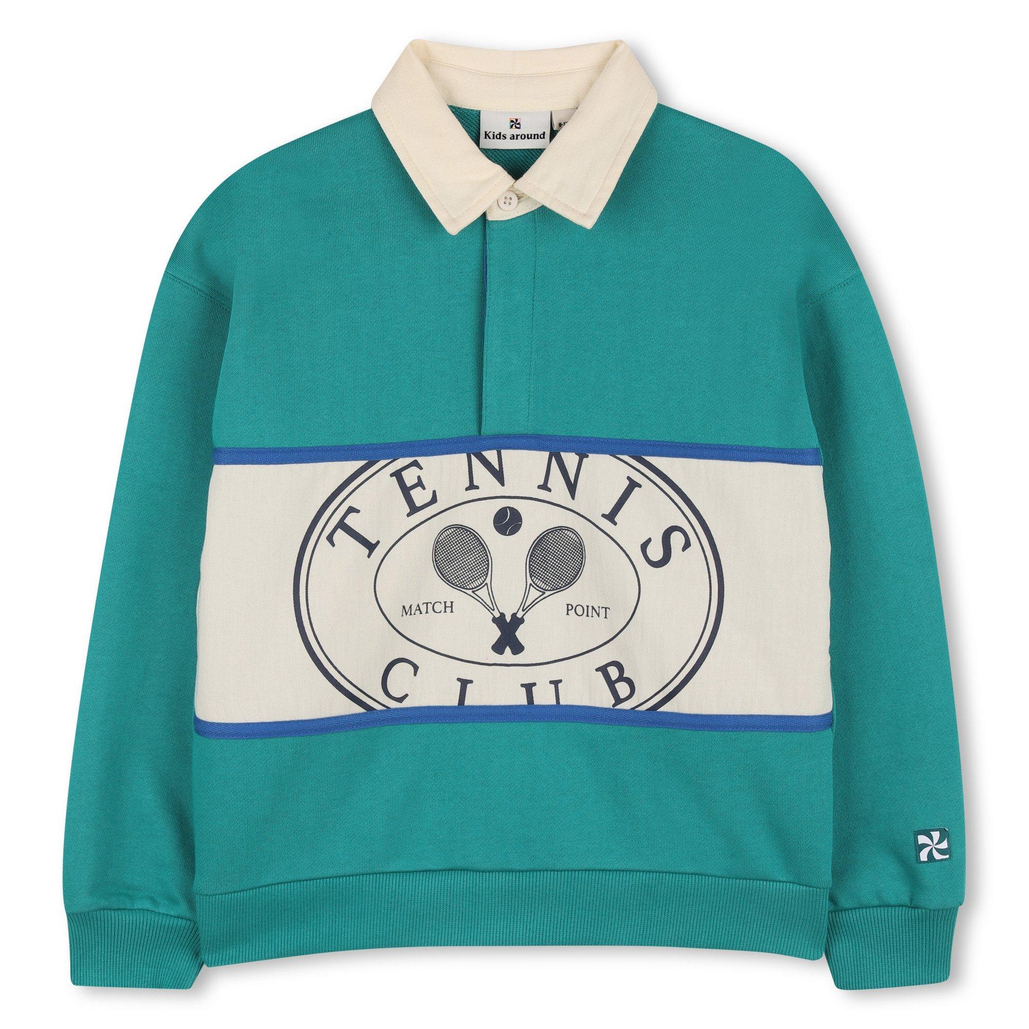 Kids Around Boys Long Sleeve Polo Shirt - Green - 10Y