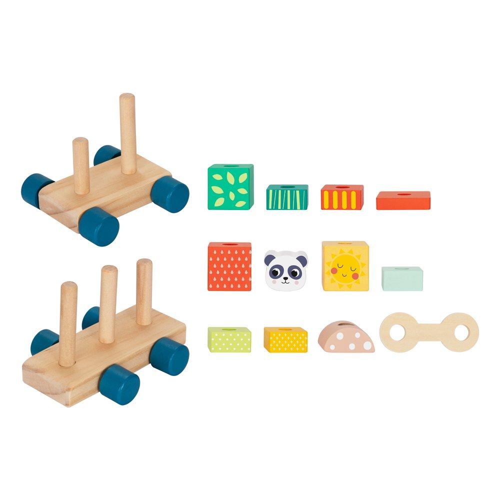 Multi - Tooky Toy - Stacking Train - Christmas - 3