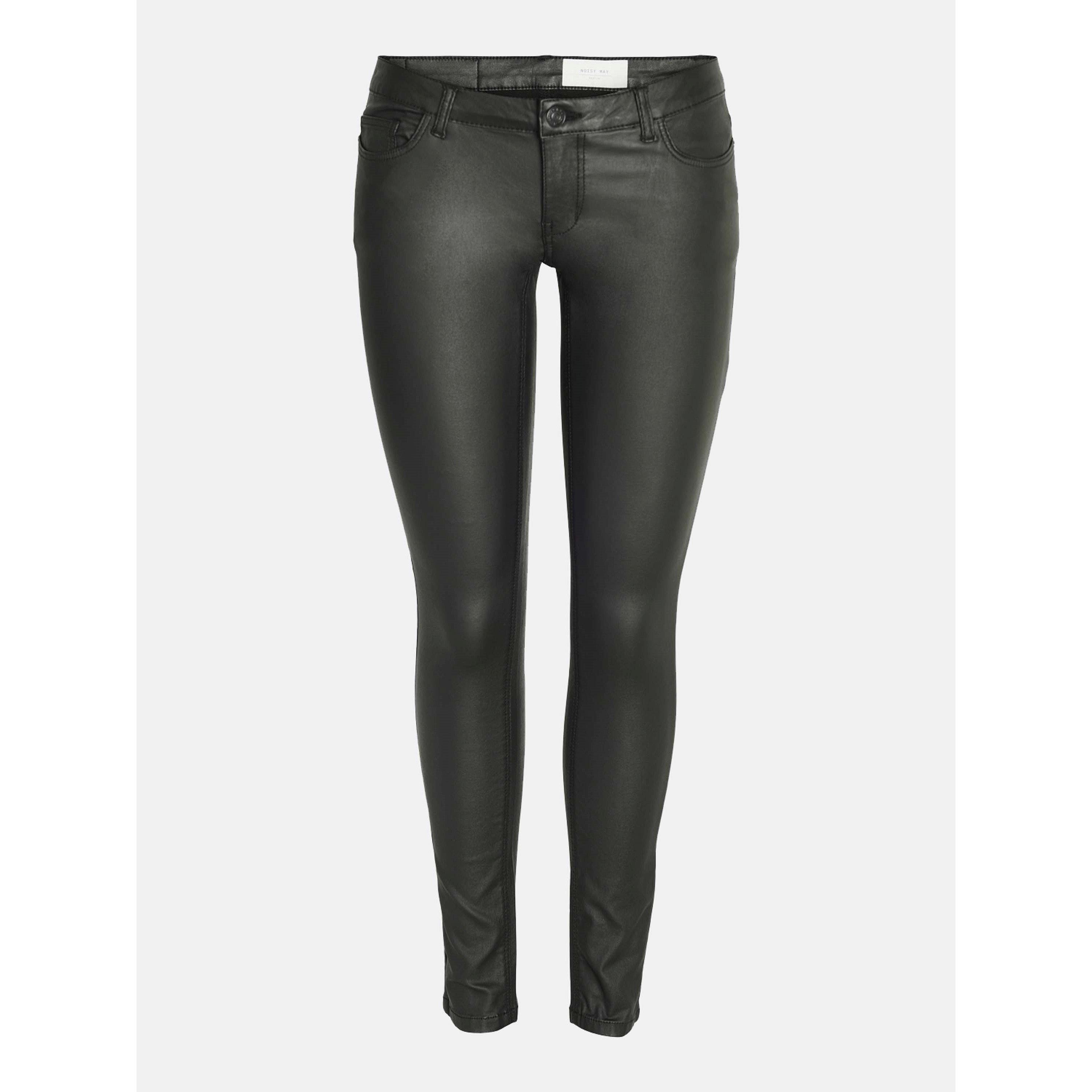 Black - Noisy May - Women's Coated Skinny Trousers - 1