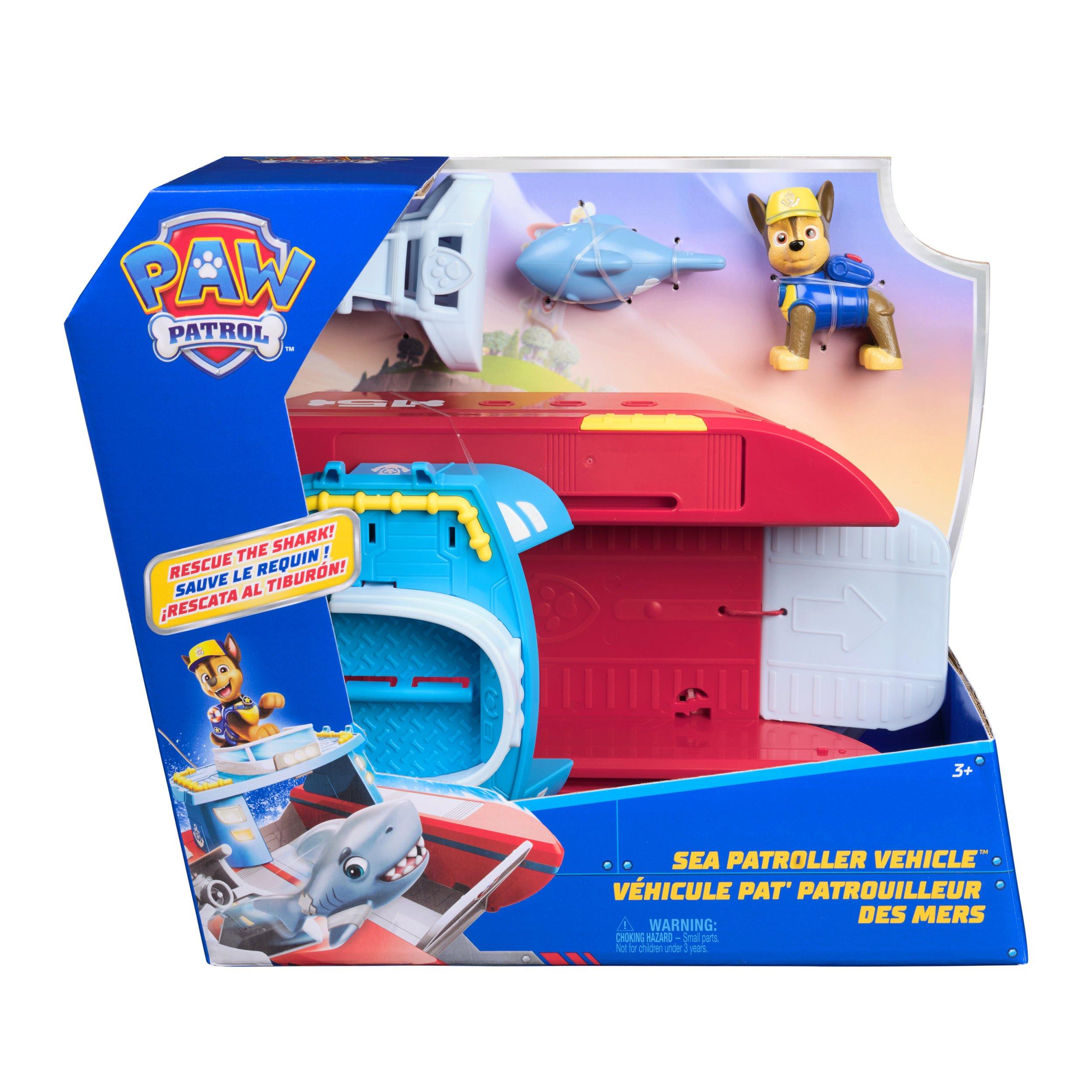 Meerkleurig - Paw Patrol - PAW Patrol Sea Patroller Playset with Chase and Shark Figure - 1