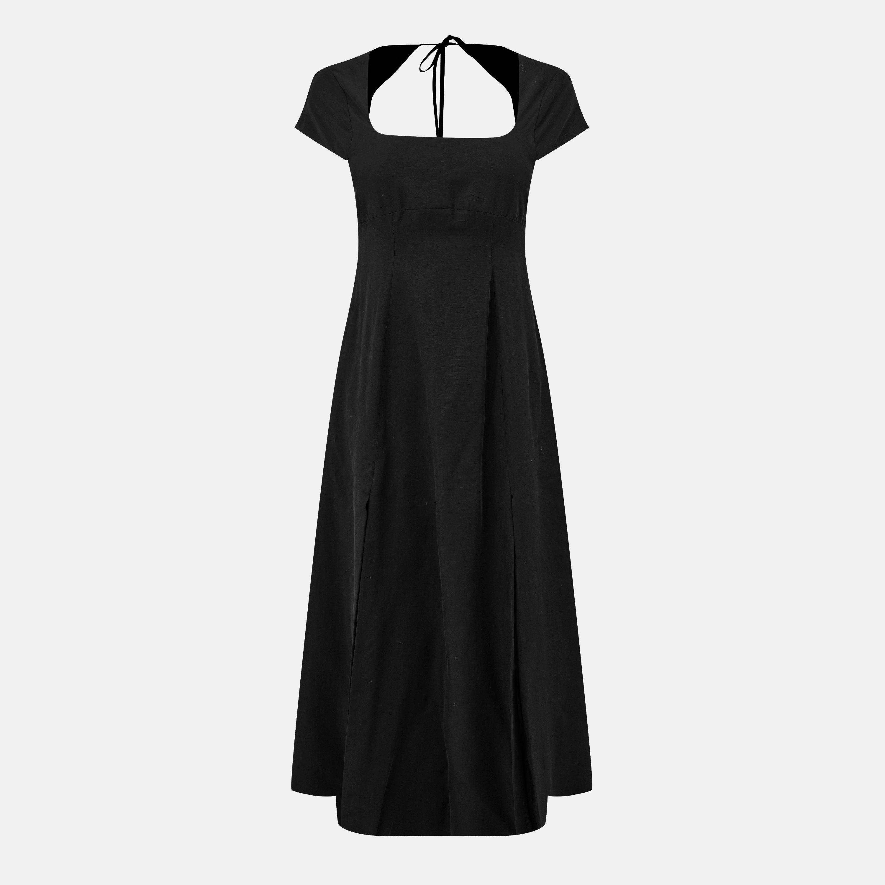 Zwart - Jack Wills - Women's Cap Sleeve Maxi Dress - 1