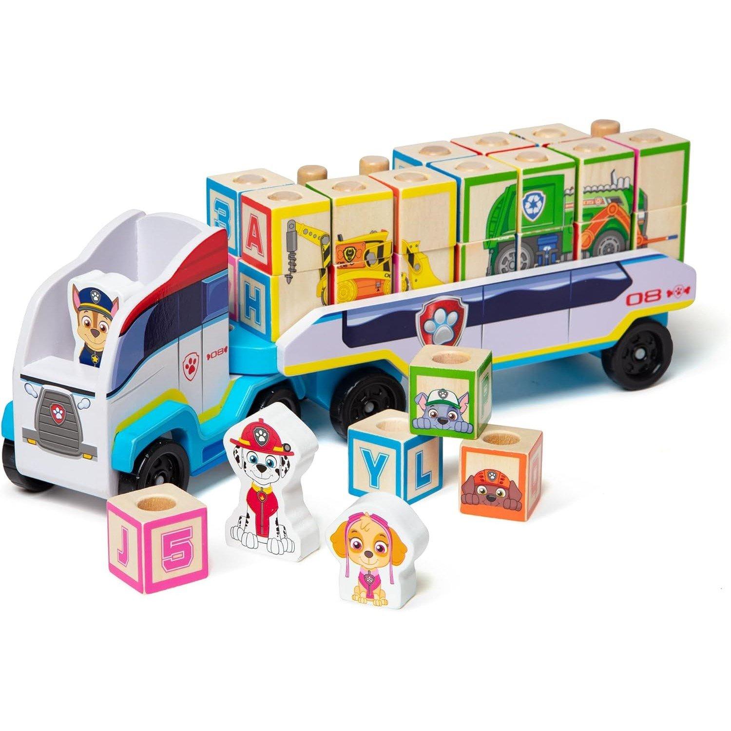 Multi - Melissa and Doug - Patrol Toy Truck with Alphabet & Number Wooden Blocks - 2