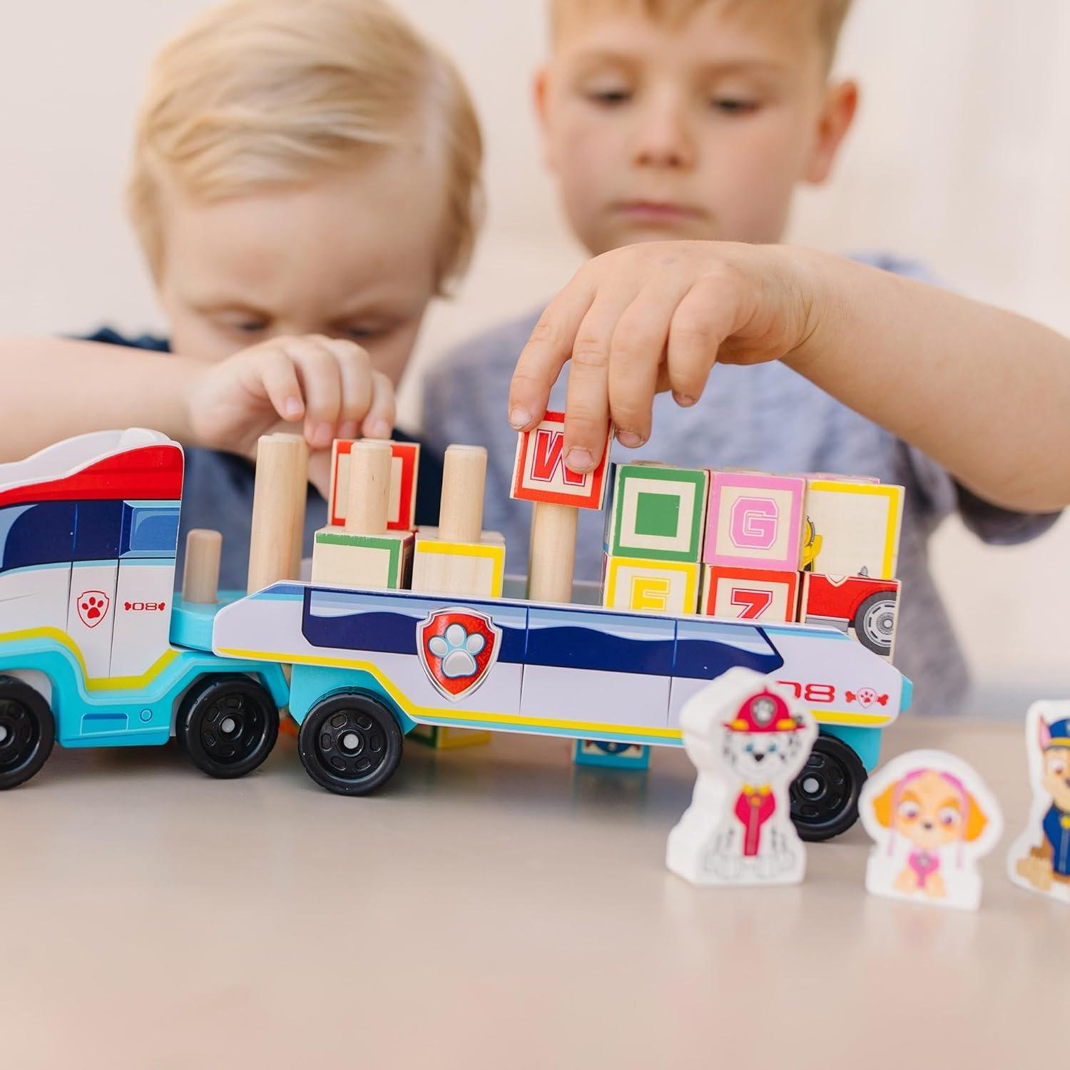 Multi - Melissa and Doug - Patrol Toy Truck with Alphabet & Number Wooden Blocks - 3