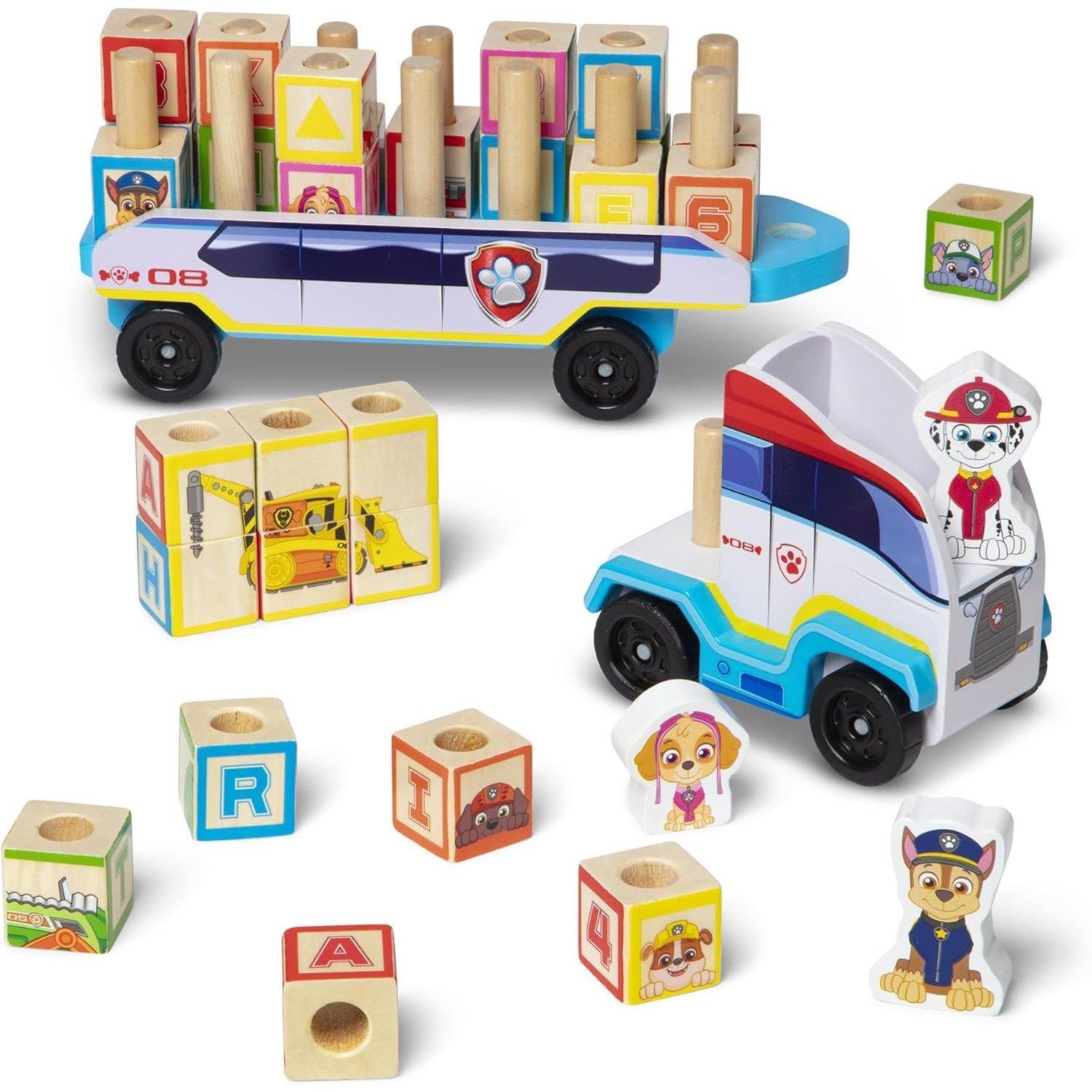 Multi - Melissa and Doug - Patrol Toy Truck with Alphabet & Number Wooden Blocks - 4