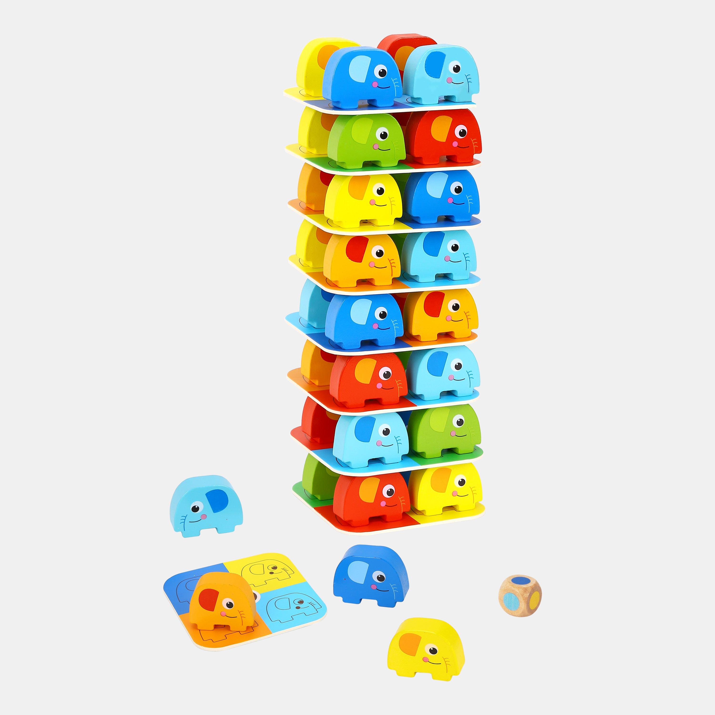 Multicolorido - Tooky Toy - Elephant Stacking Game - 1