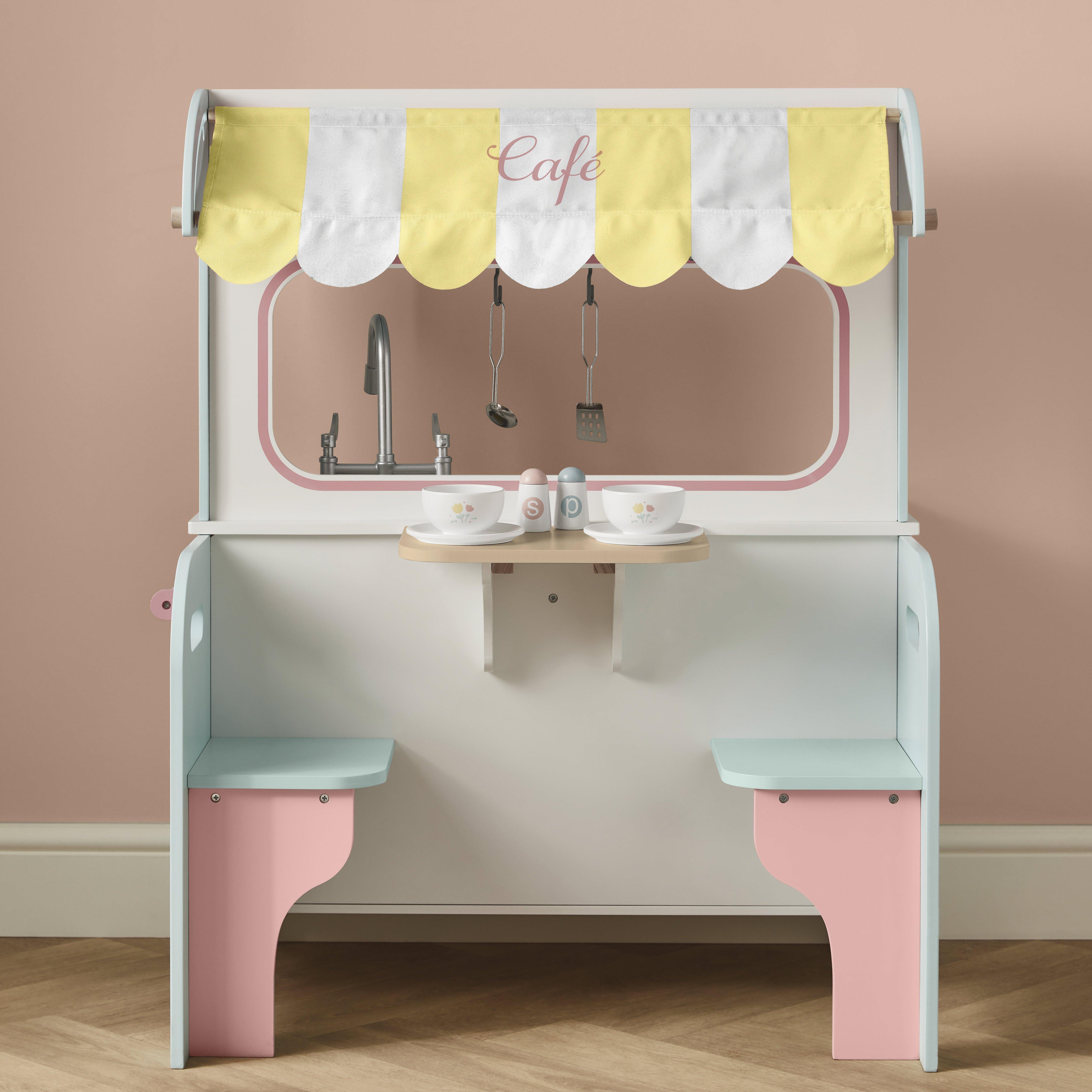 Multi - Tooky Toy - Wooden 2 in 1 Kitchen and Cafe - 2