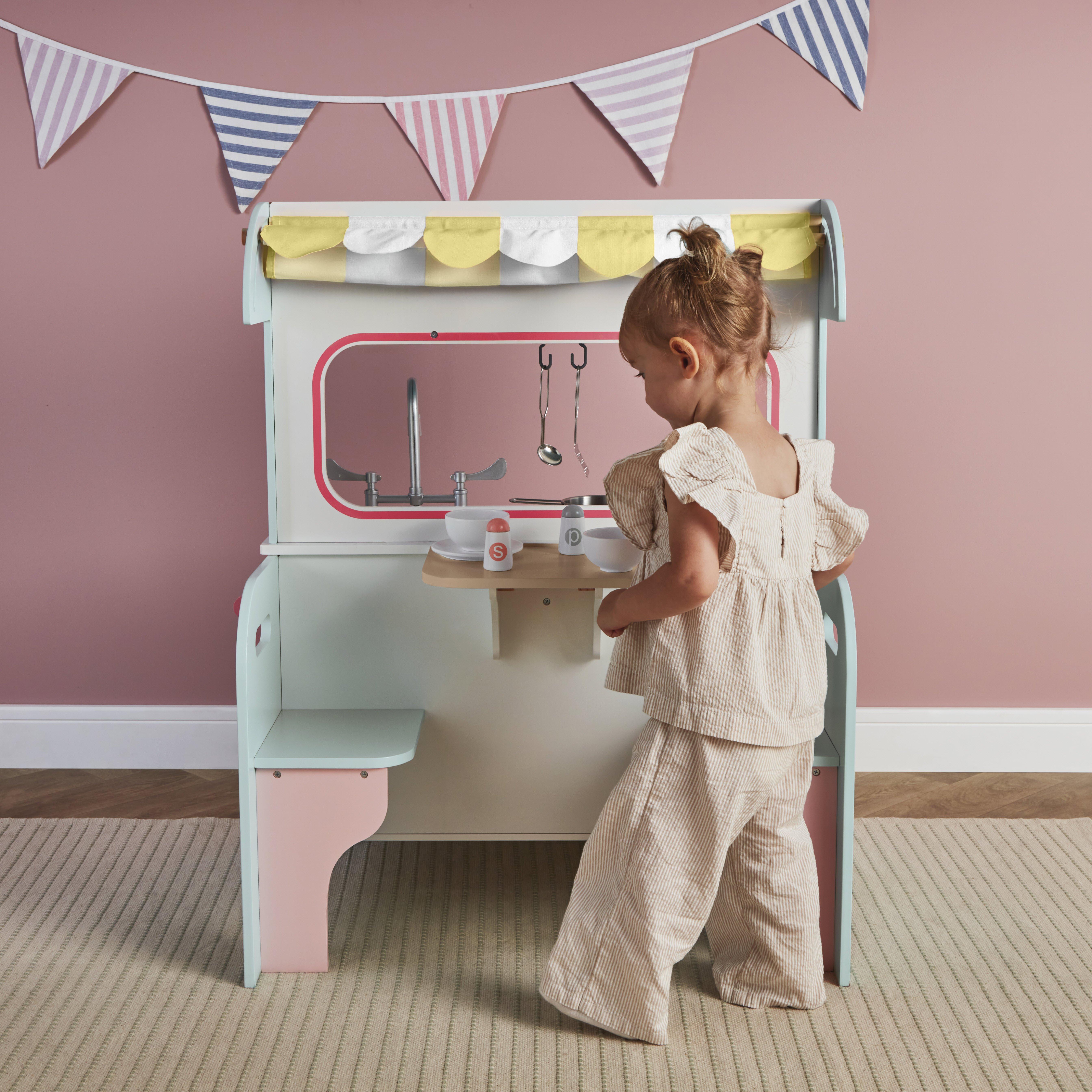 Multi - Tooky Toy - Wooden 2 in 1 Kitchen and Cafe - 4