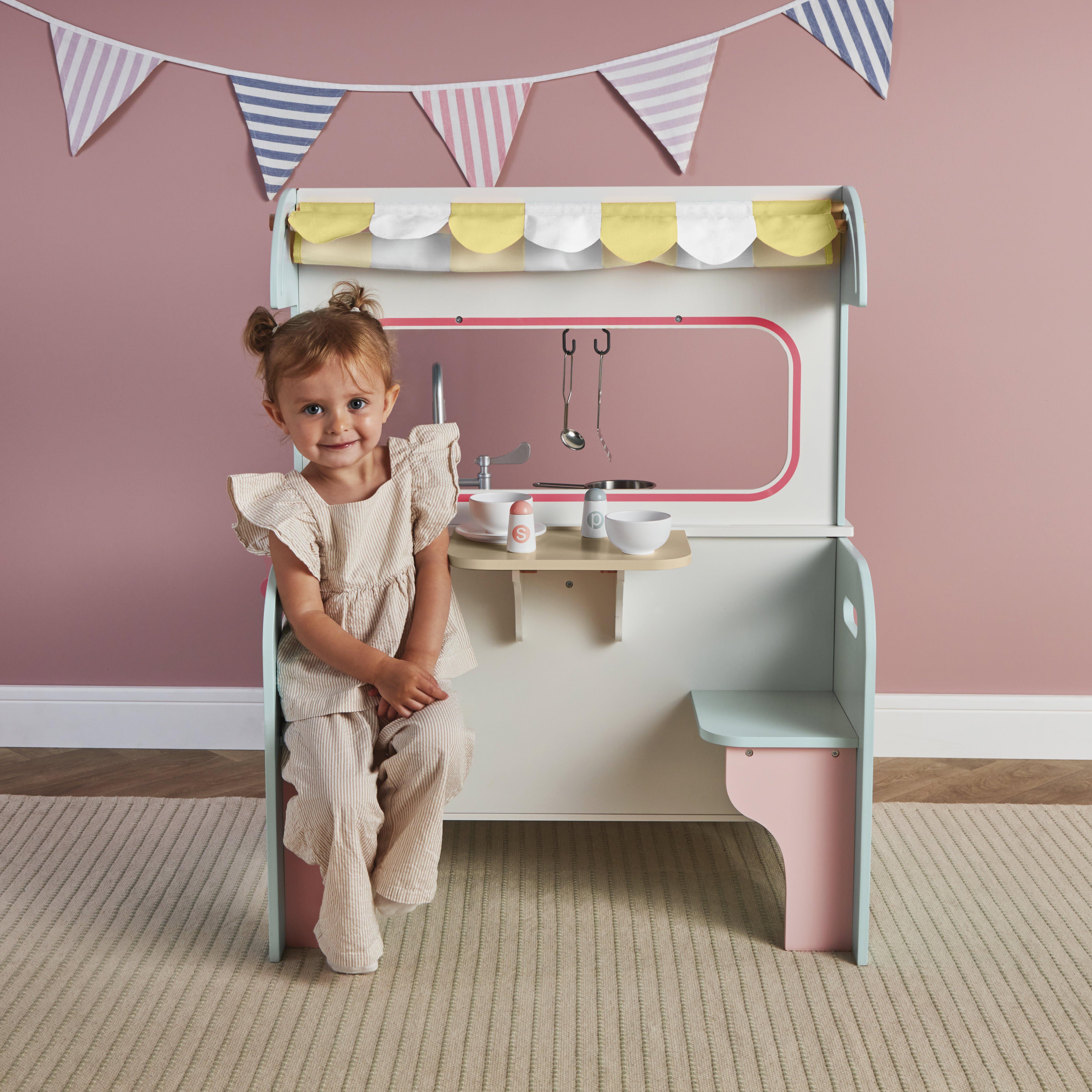 Multi - Tooky Toy - Wooden 2 in 1 Kitchen and Cafe - 5