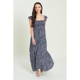 Be You Frill Frill Shoulder Tier Maxi Dress