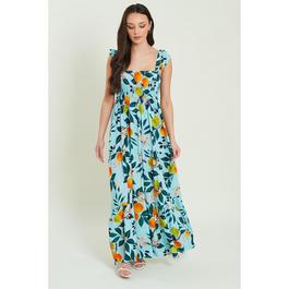 Be You Frill Frill Shoulder Tier Maxi Dress