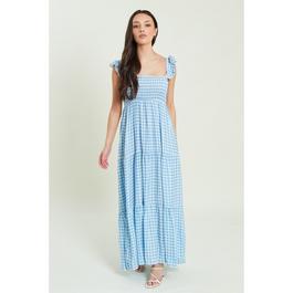 Be You Frill Frill Shoulder Tier Maxi Dress