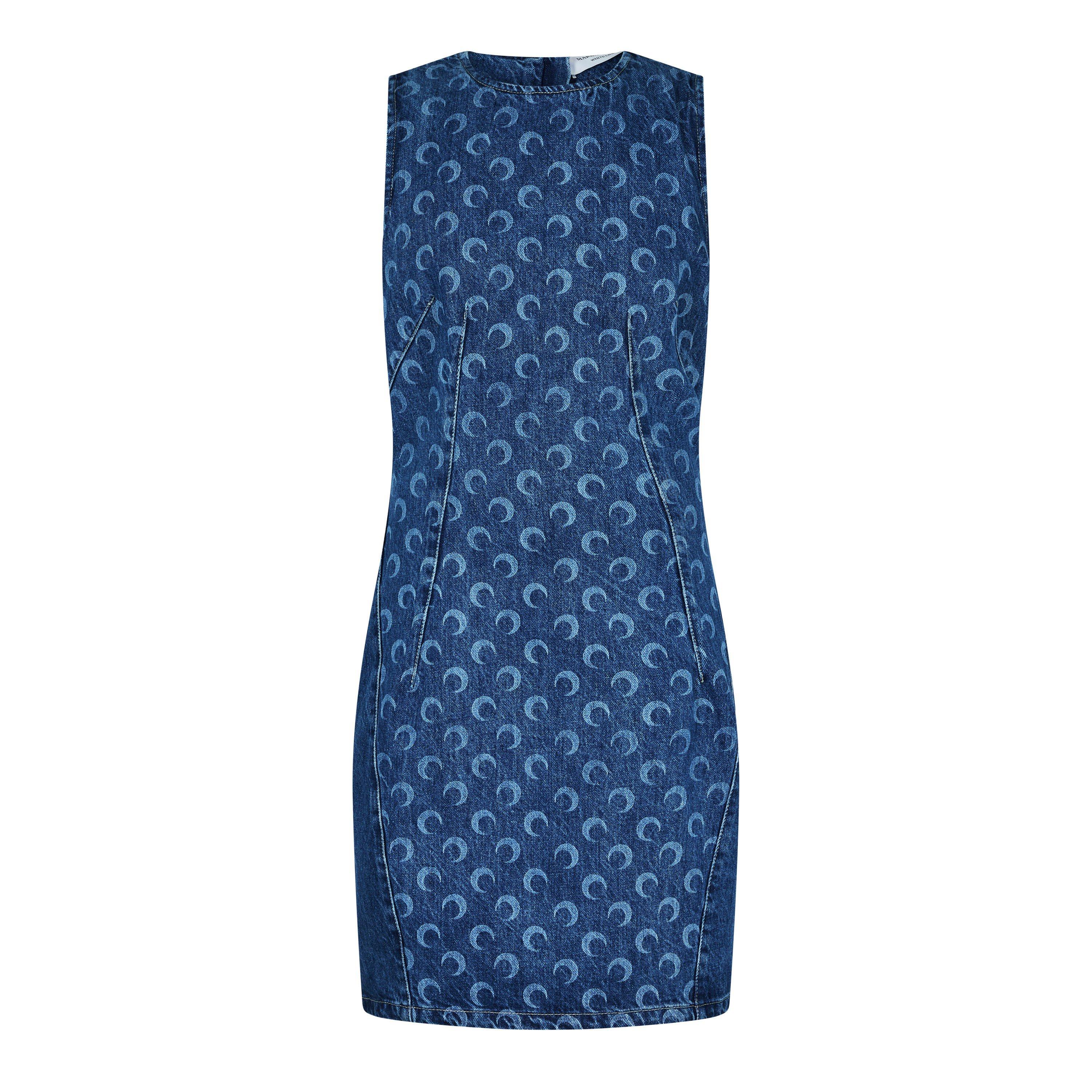 Blue - Marine Serre - Women's Deadstock Mini Denim Dress - 5