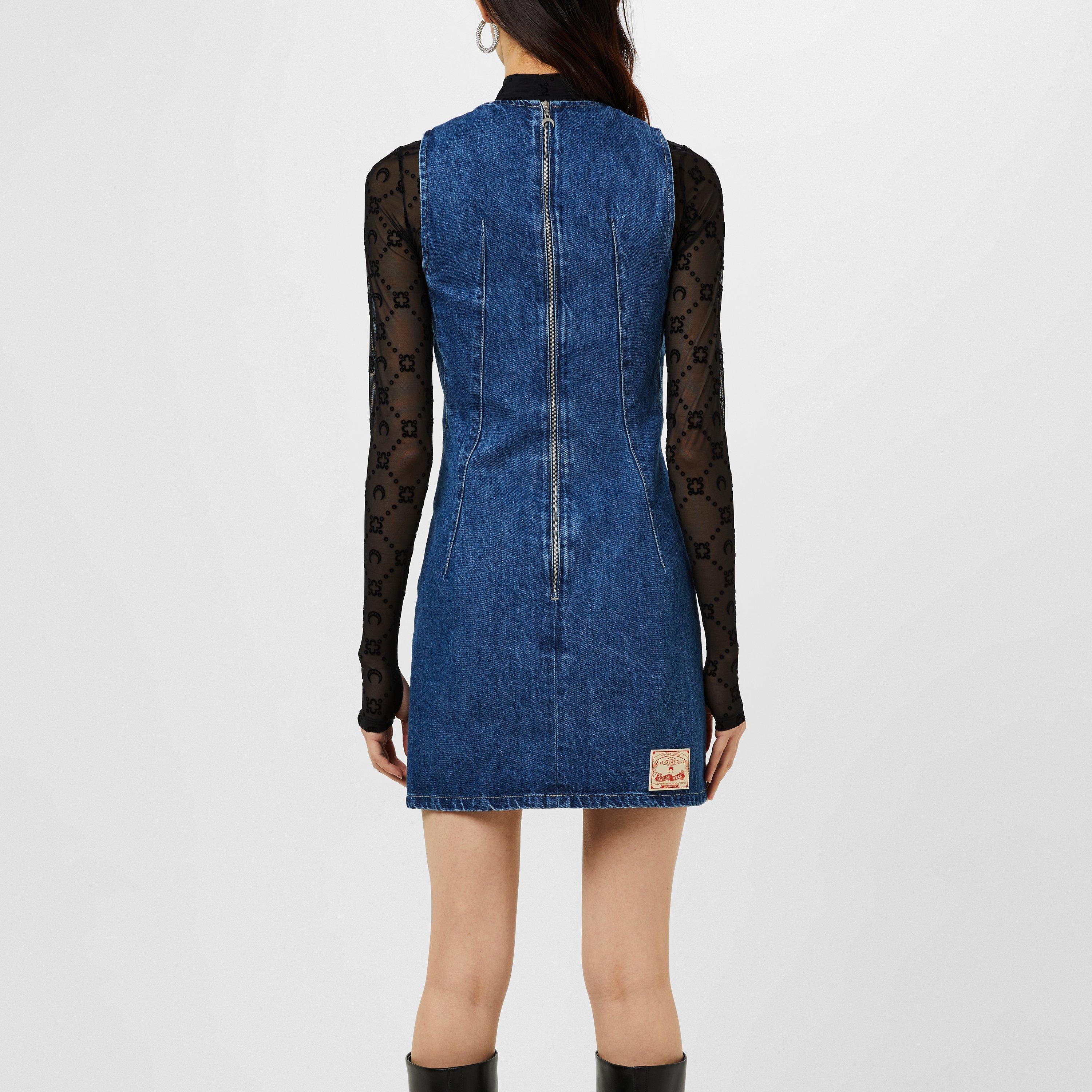 Blue - Marine Serre - Women's Deadstock Mini Denim Dress - 3