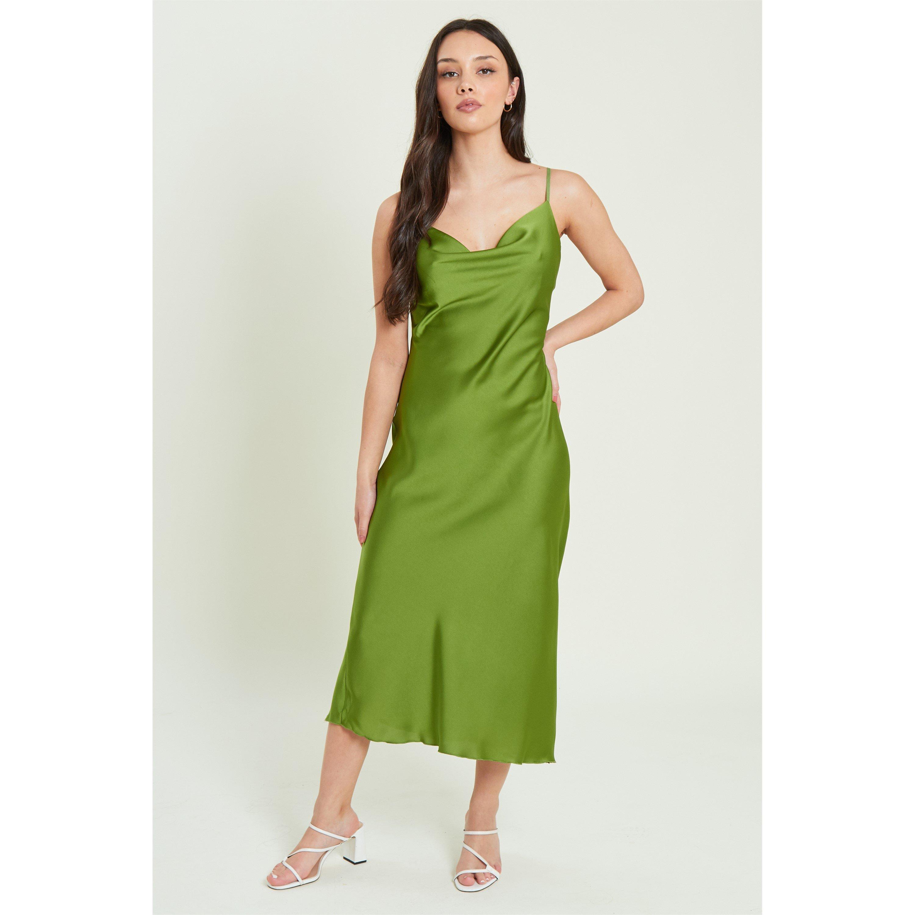 Chartreuse - Be You - Women's Satin Maxi Dress - 2