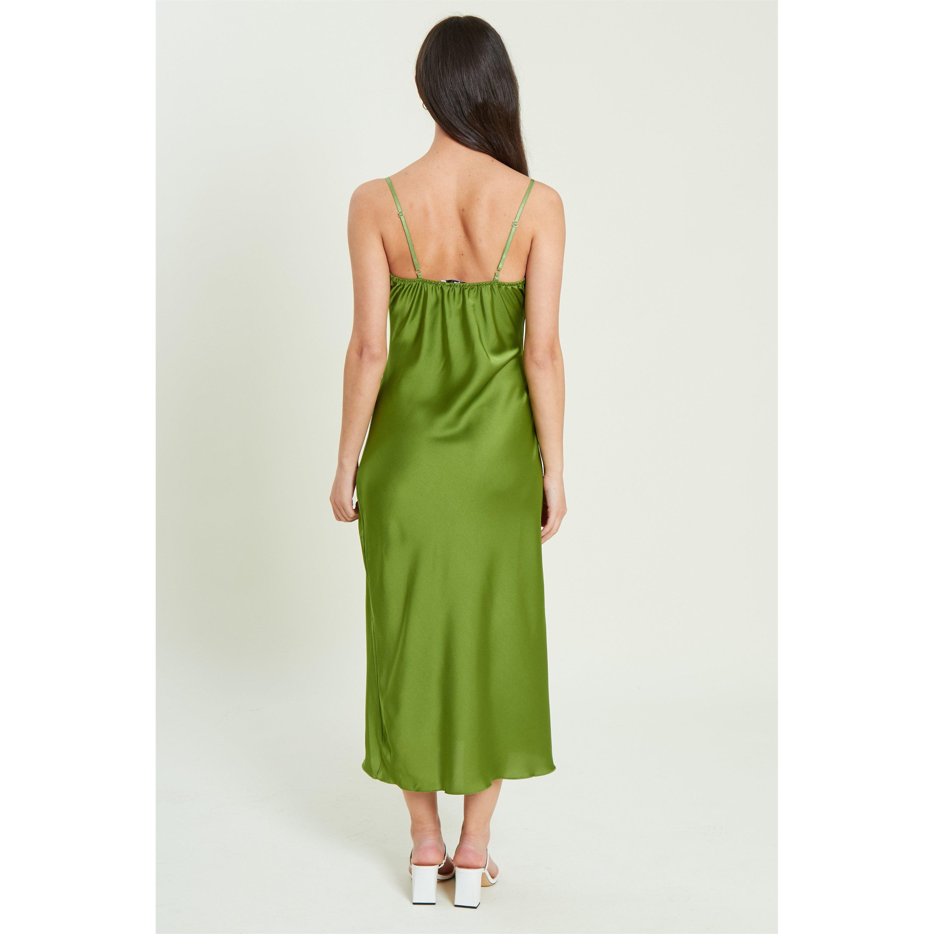 Chartreuse - Be You - Women's Satin Maxi Dress - 3