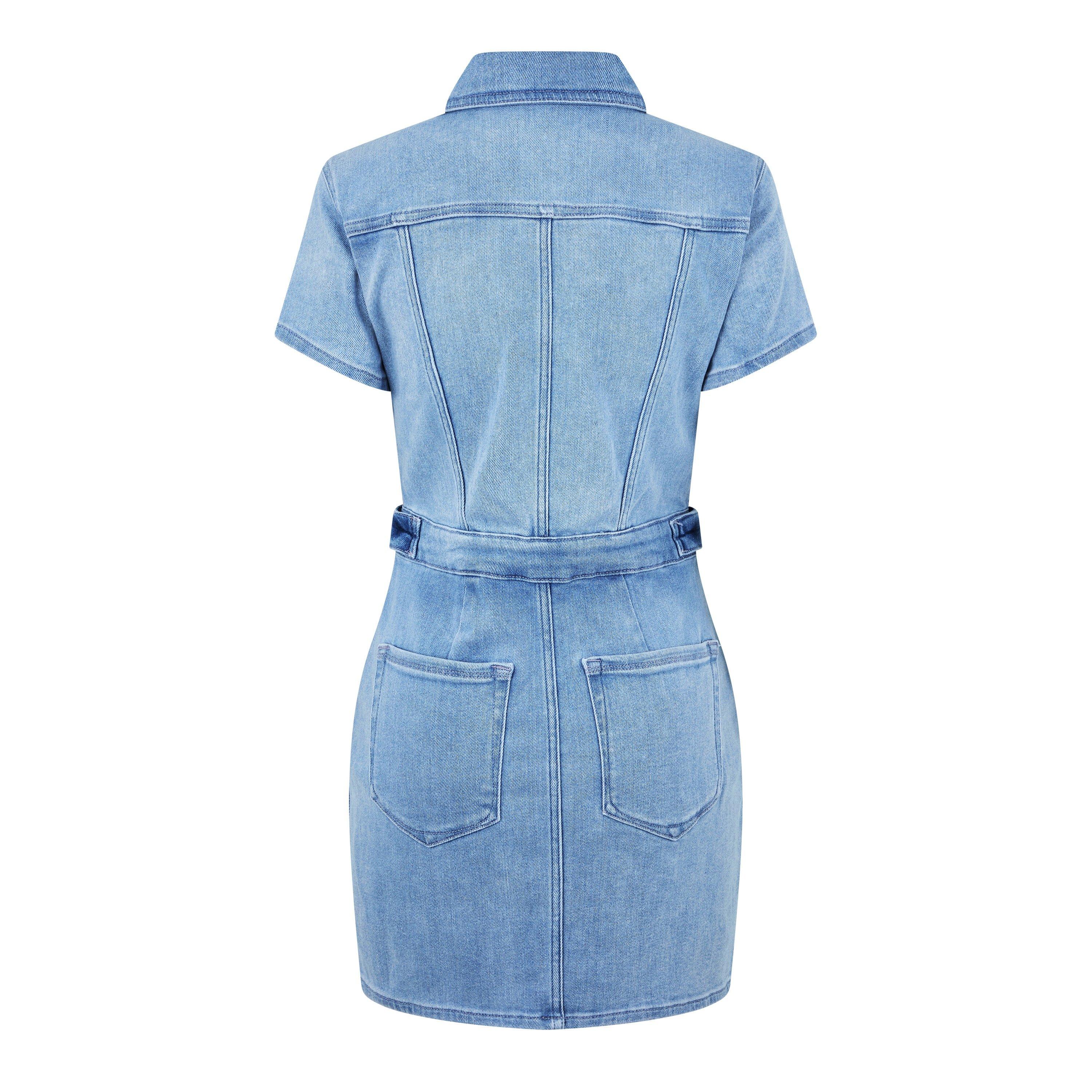 Good American Fit For Success Stretch-Denim Mini Dress | Cruise Fashion