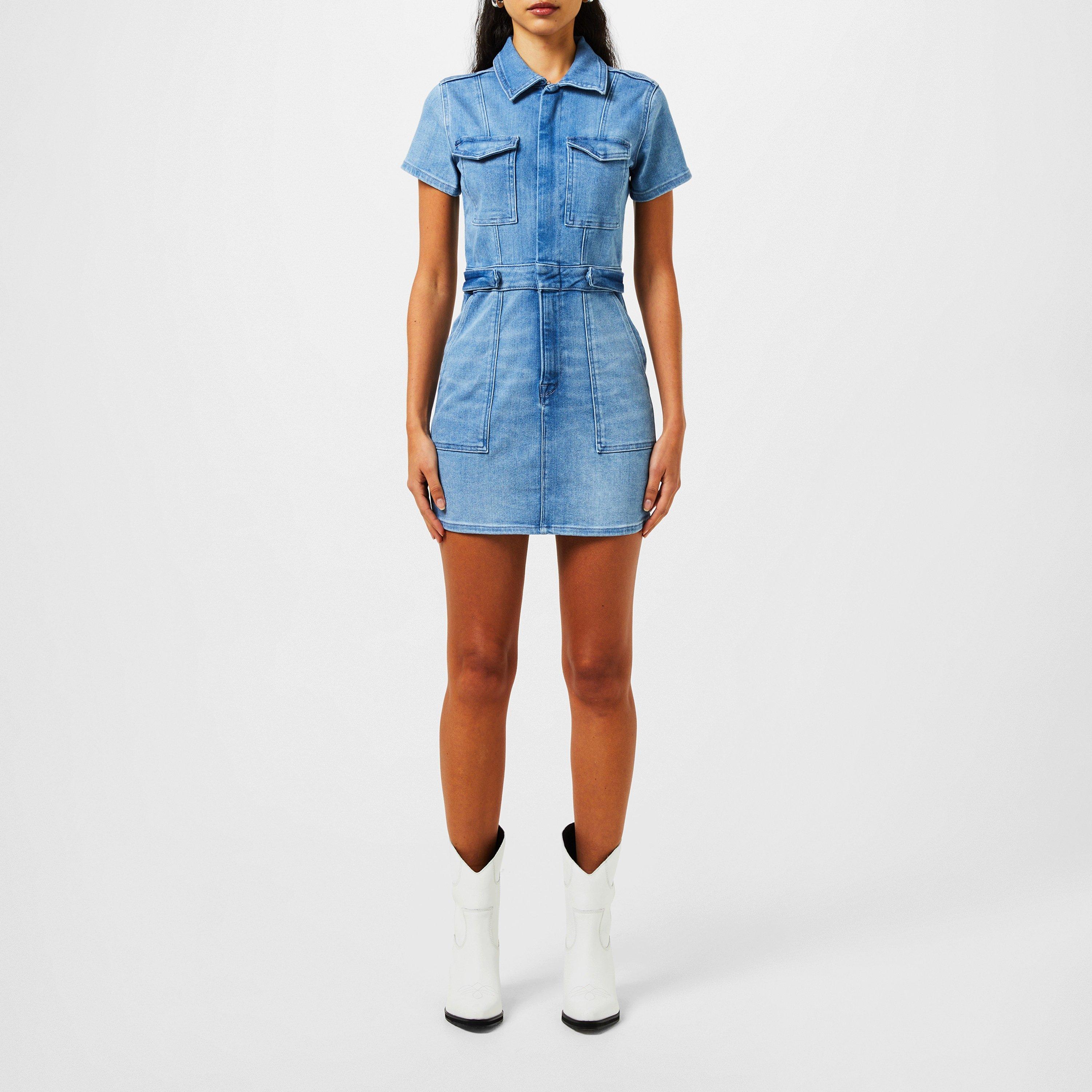 blue274 - Good American - Fit For Success Stretch-Denim Mini Dress - 4