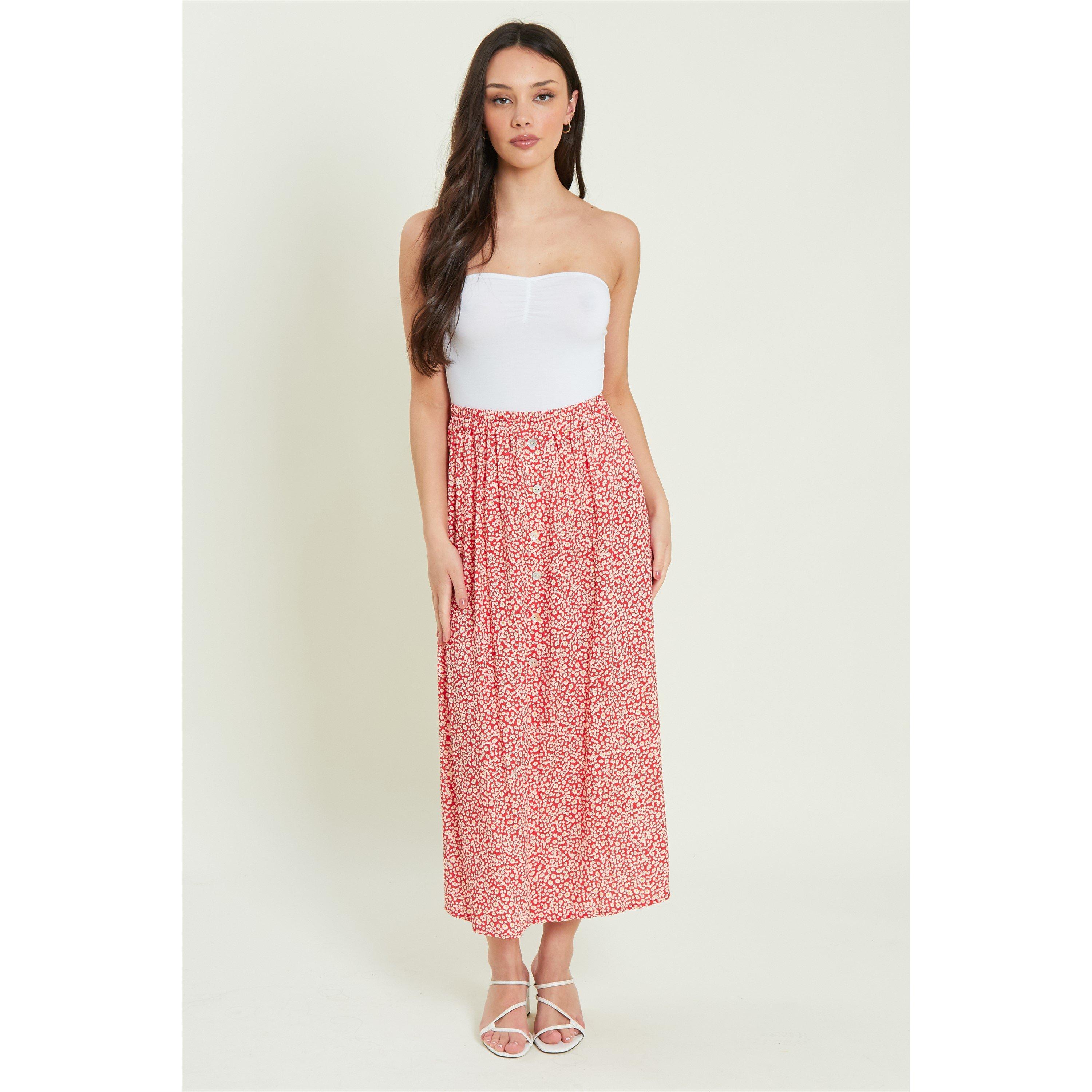Fiori rossi Ditsy - Be You - Button Maxi Dress - 1