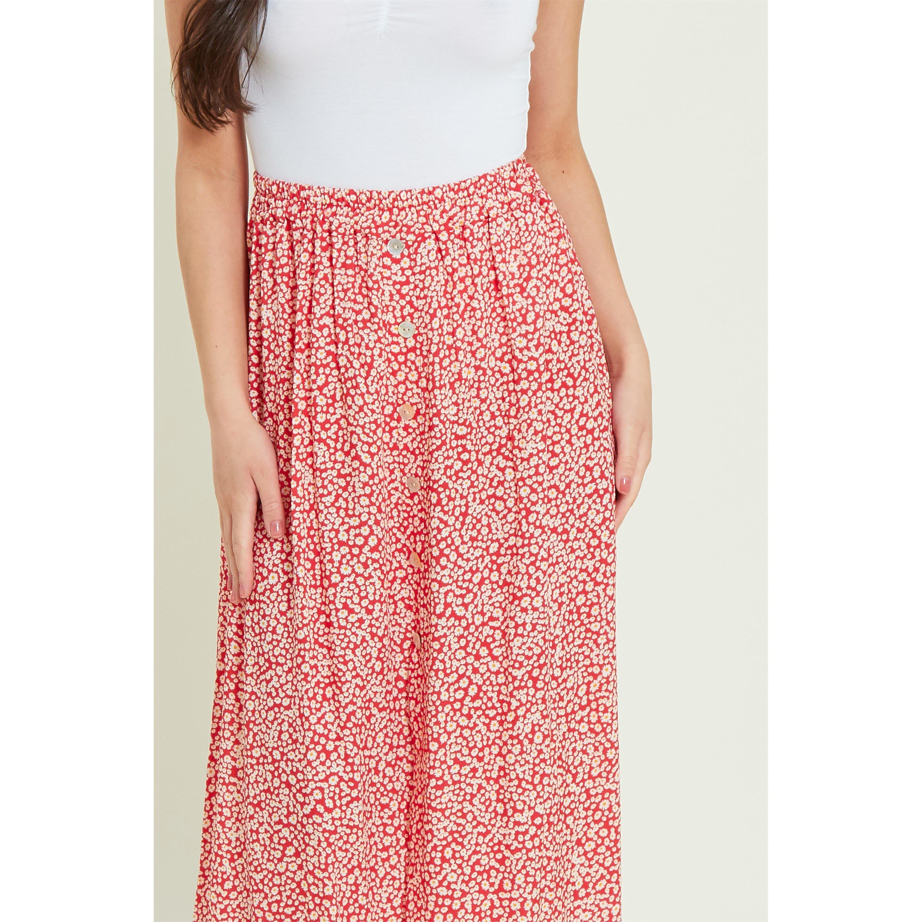 Fiori rossi Ditsy - Be You - Button Maxi Dress - 2