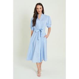 Be You Belted Belted Midi Shirt Dress