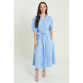 Be You Belted Belted Midi Shirt Dress