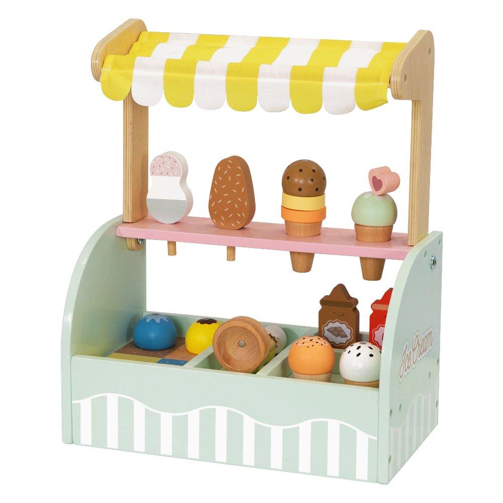 Multi - Tooky Toy - Wooden Ice Cream Parlour Playset - 1