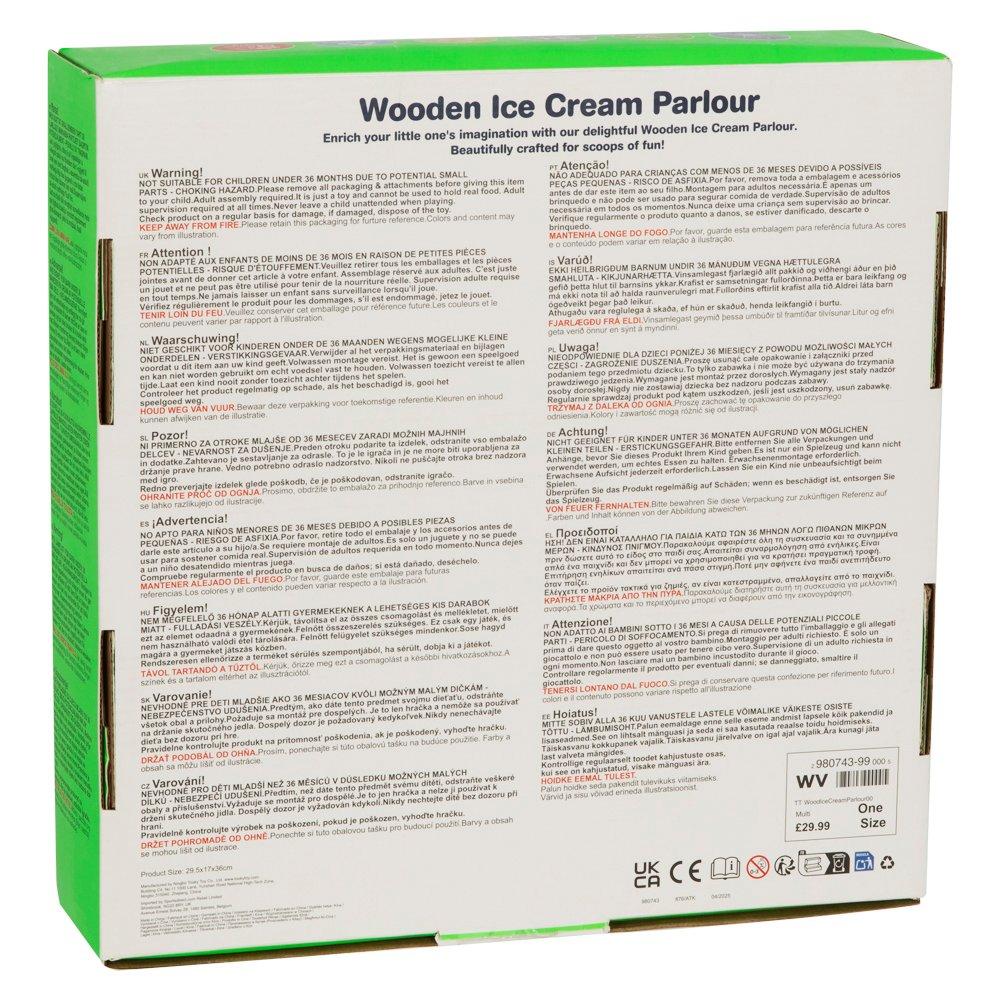 Multi - Tooky Toy - Wooden Ice Cream Parlour Playset - 6