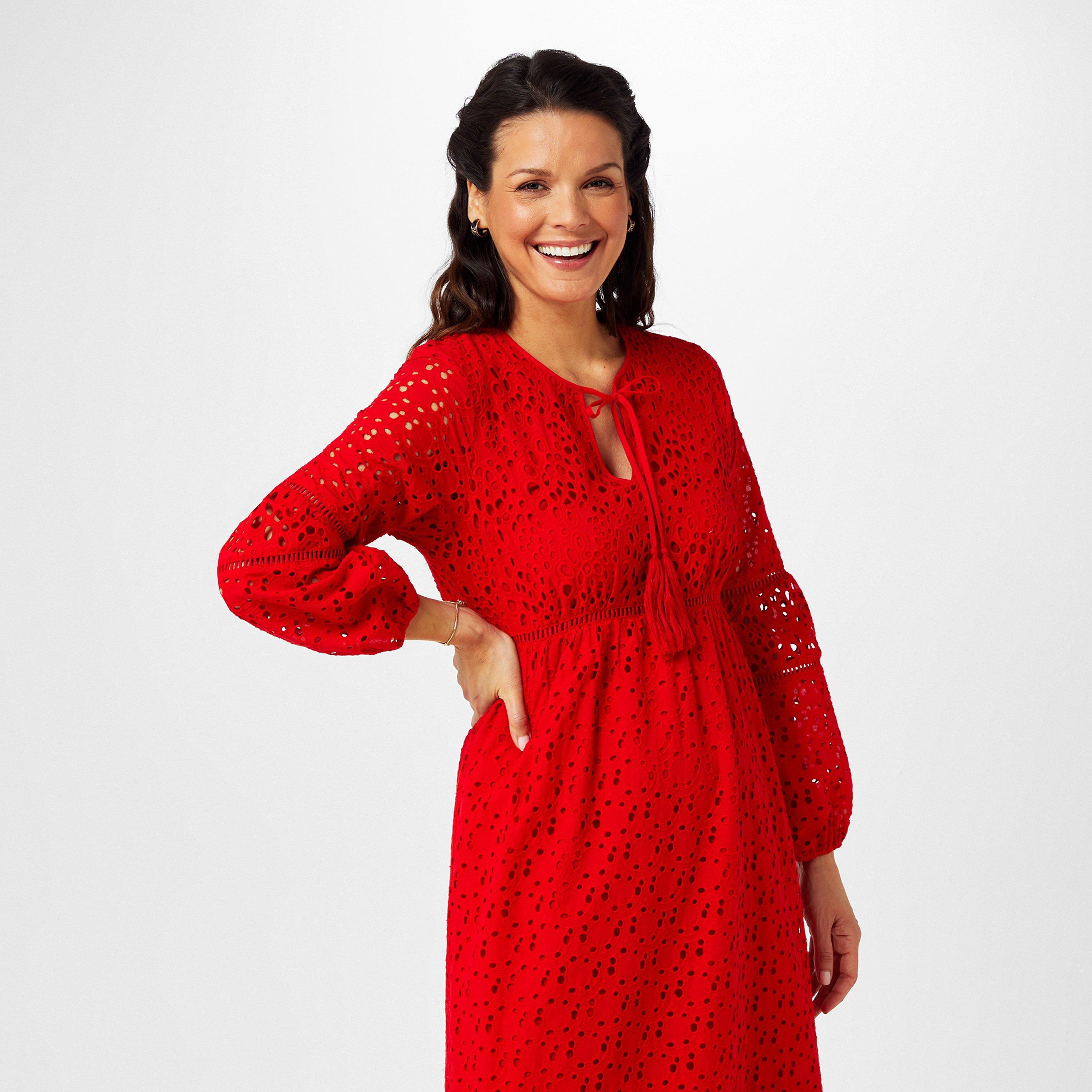 Rood - Biba - Biba Broderie Dress - 3