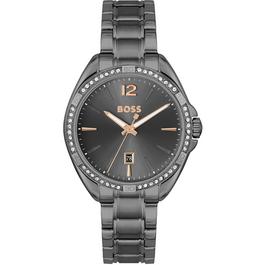 Boss Ladies BOSS Felina Grey IP Bracelet Watch