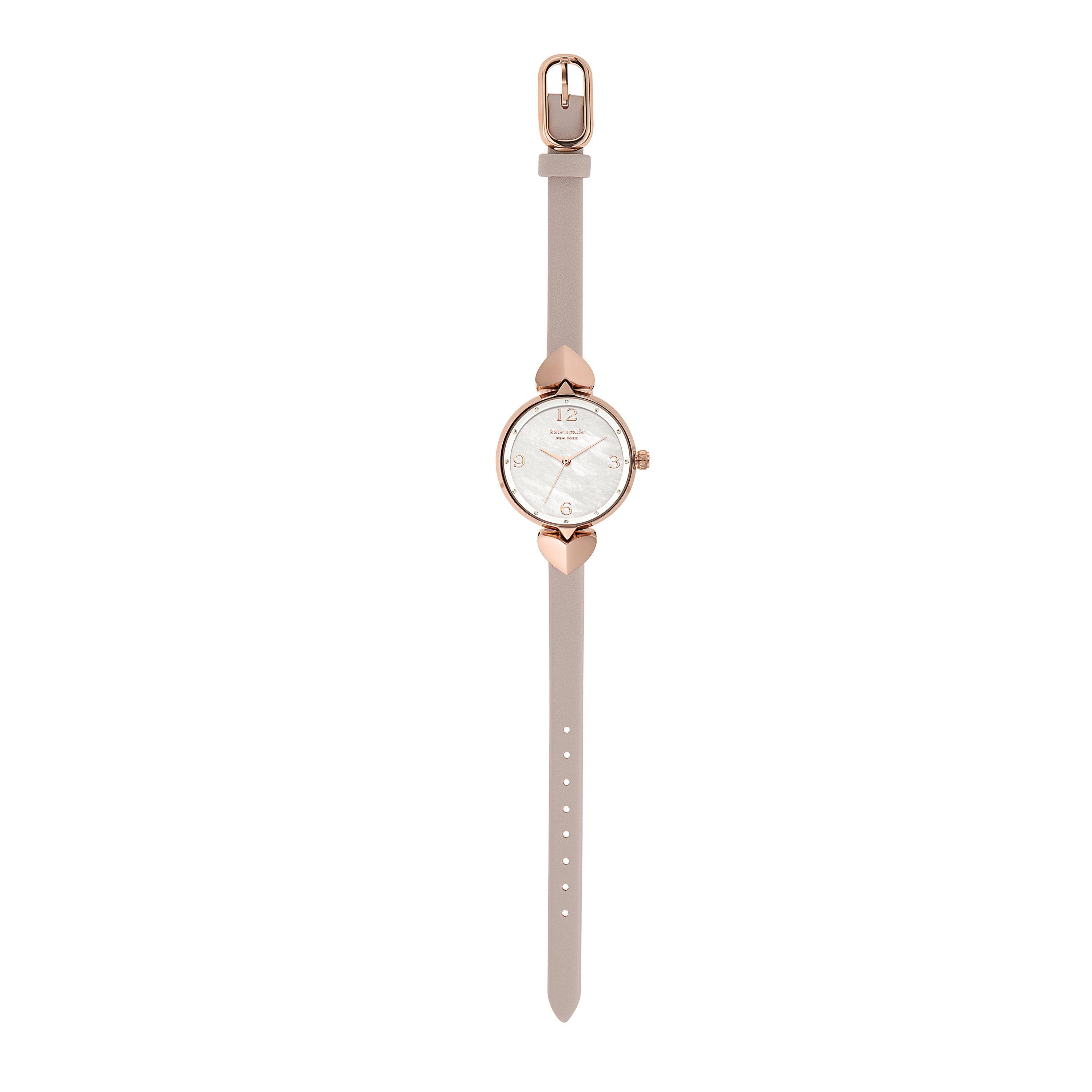 Kate Spade Watches | New York Hollis Three Hand Matte Gray Leather Watch  KSW1548 | Analogue Quartz Watches | USC