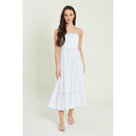 Be You Cotton Cotton Trim Midi Dress